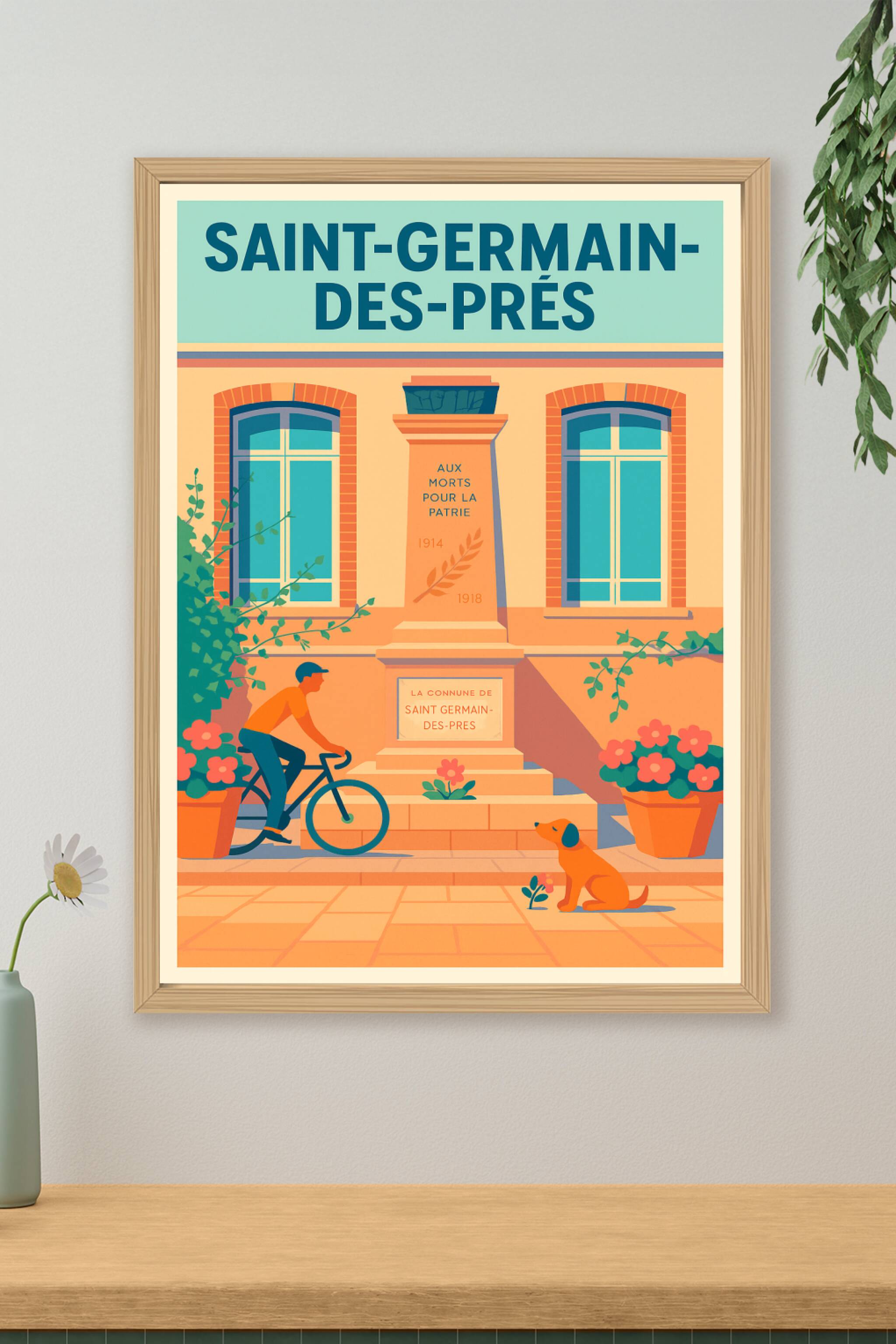 Affiche de Saint-Germain-des-Prés - Charme et sérénité au cœur de la commune