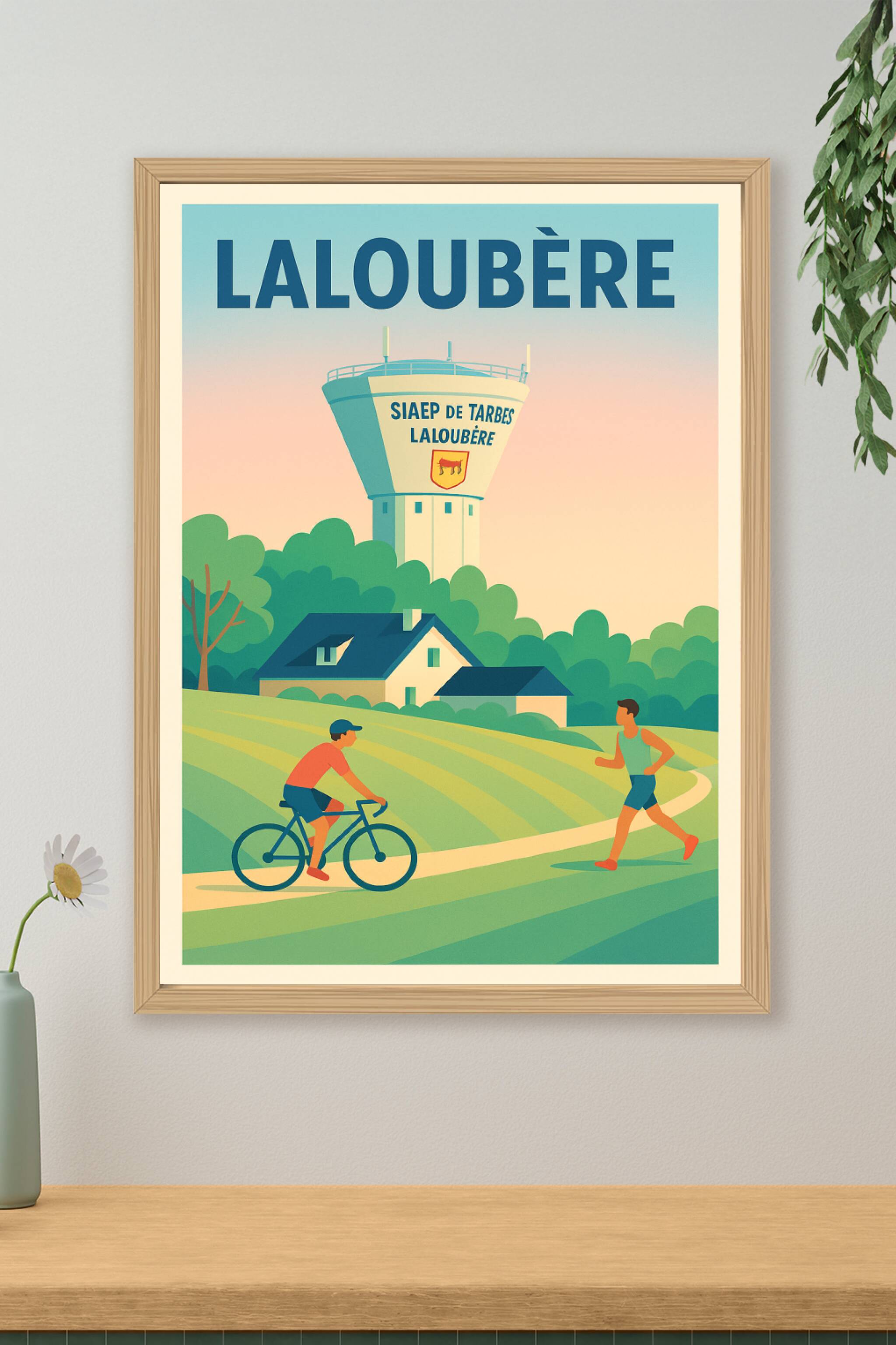 Affiche de Laloubère - L'élégance tranquille de la campagne pyrénéenne