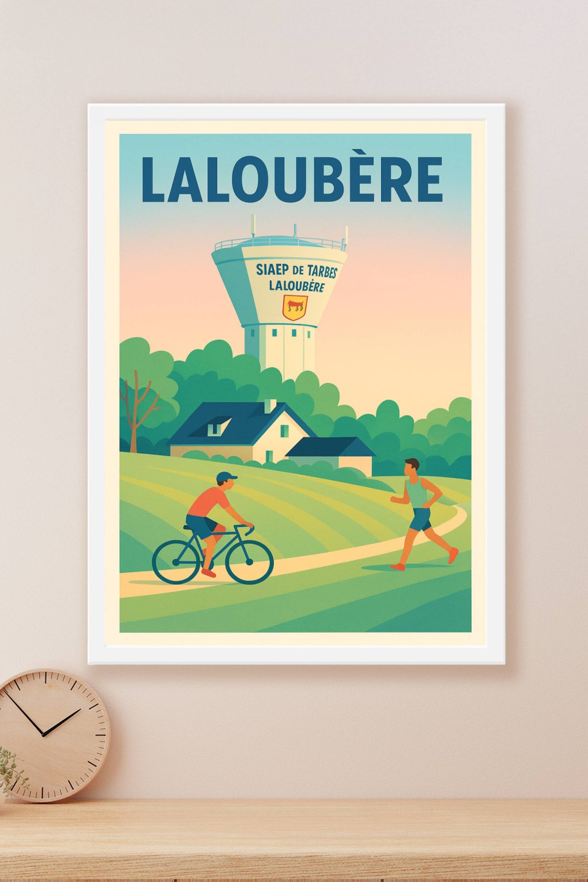Affiche de Laloubère - L'élégance tranquille de la campagne pyrénéenne