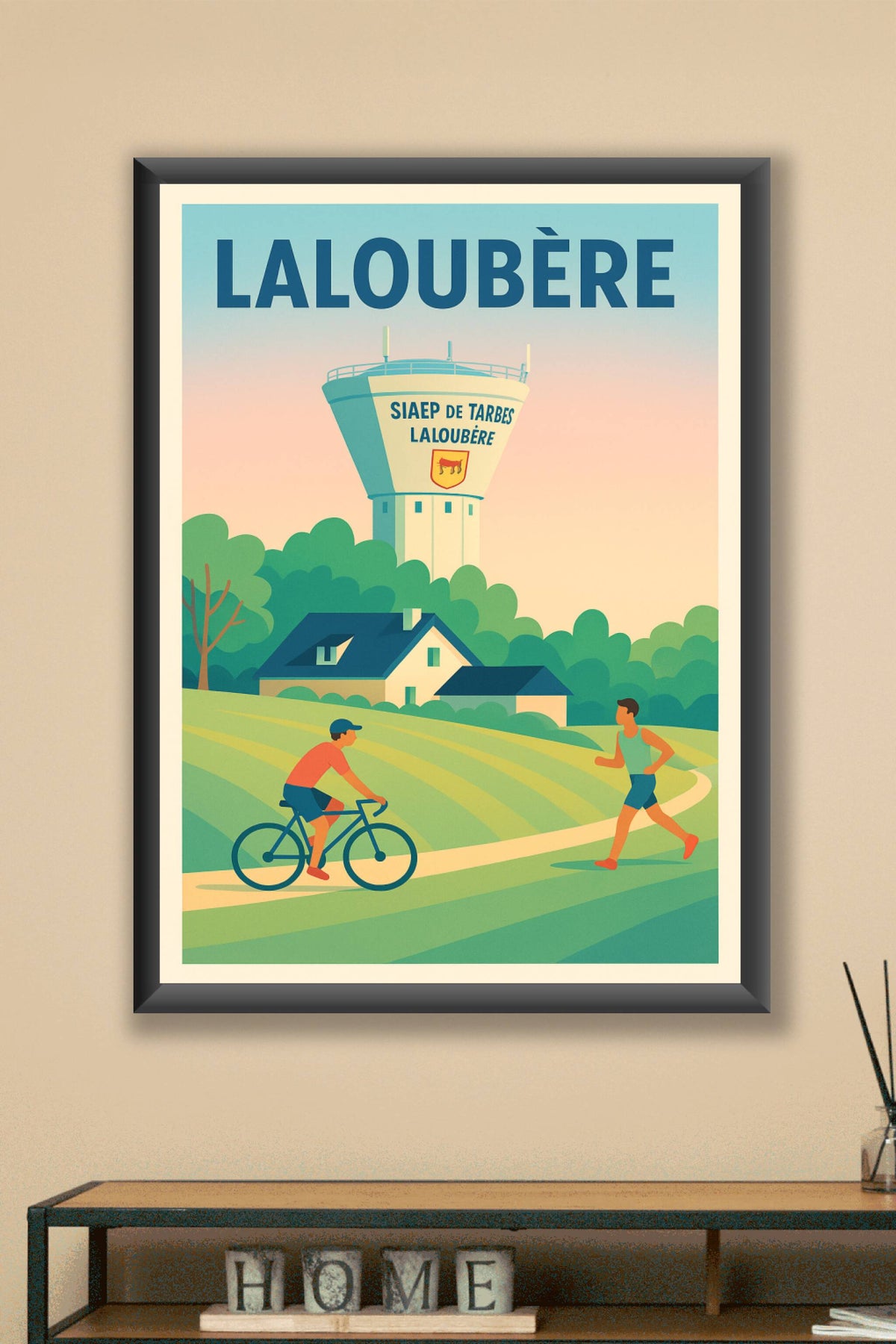 Affiche de Laloubère - L'élégance tranquille de la campagne pyrénéenne