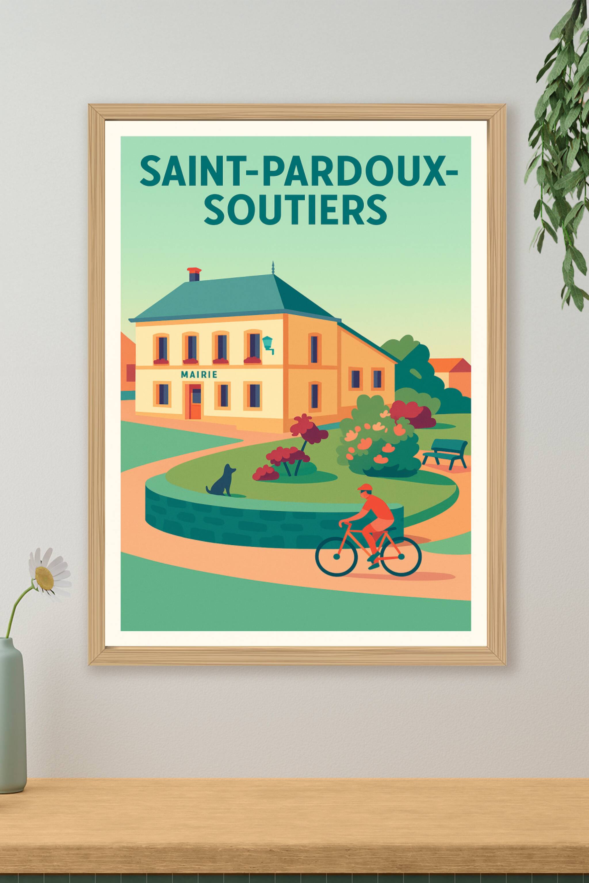 Affiche de Saint-Pardoux-Soutiers - Charme paisible du bourg