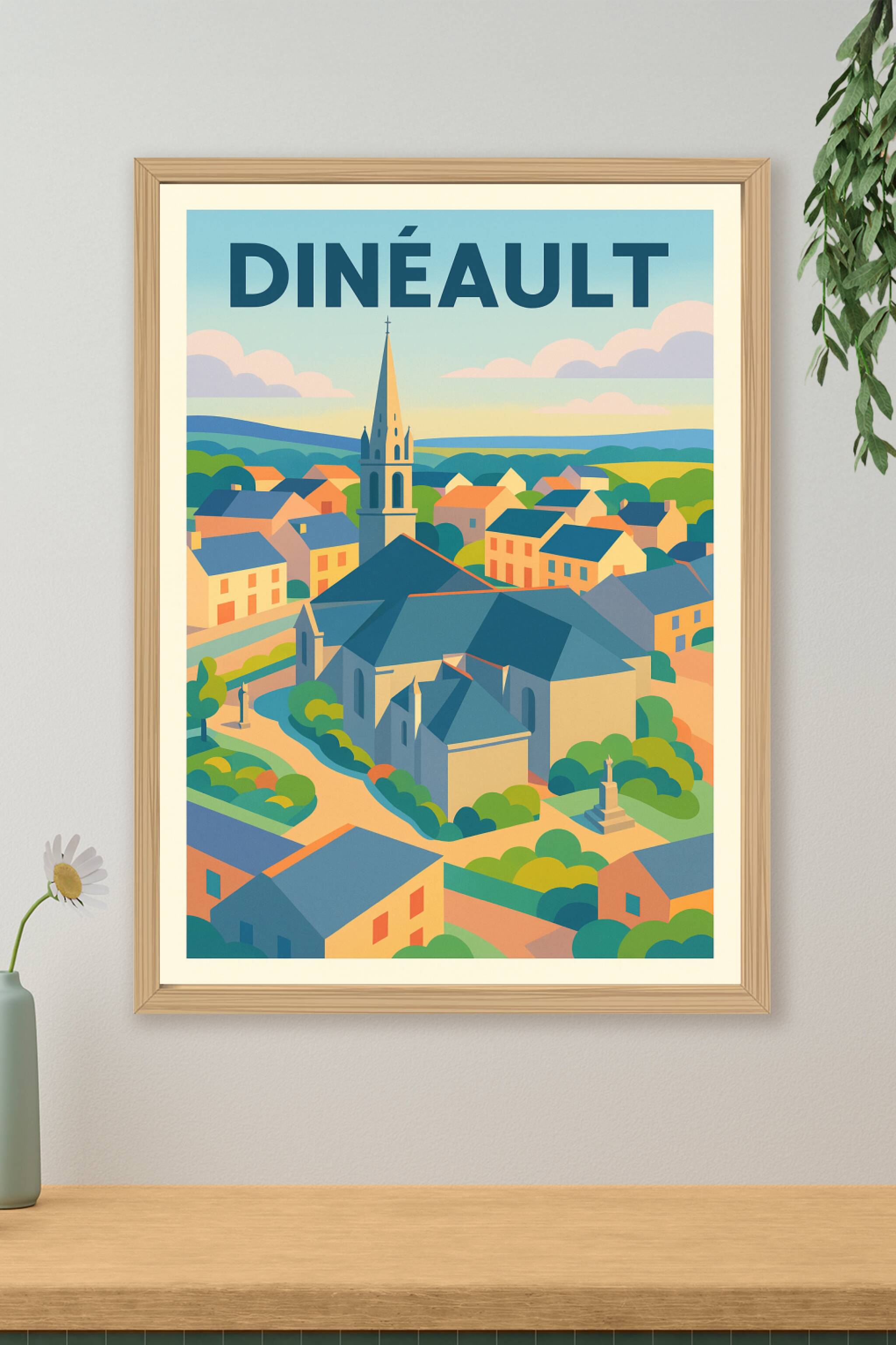 Affiche de Dinéault - Charme paisible du cœur breton