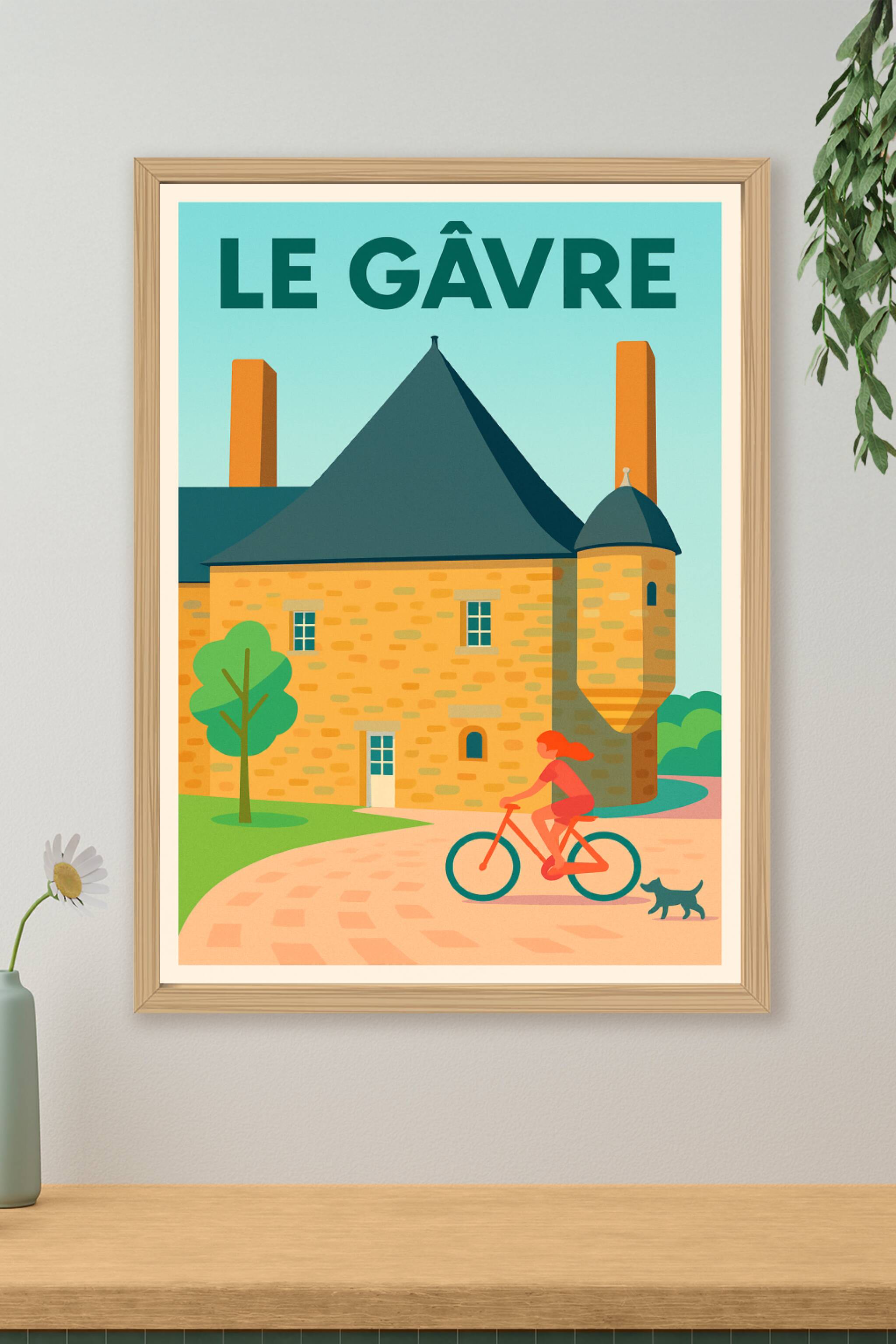 Affiche de Le Gâvre - L'élégance d'un patrimoine à vélo