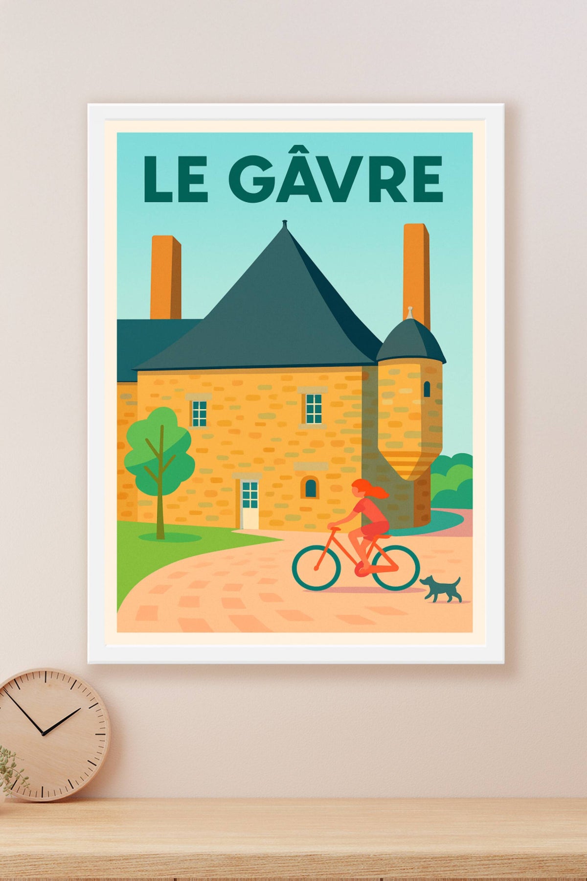 Affiche de Le Gâvre - L'élégance d'un patrimoine à vélo
