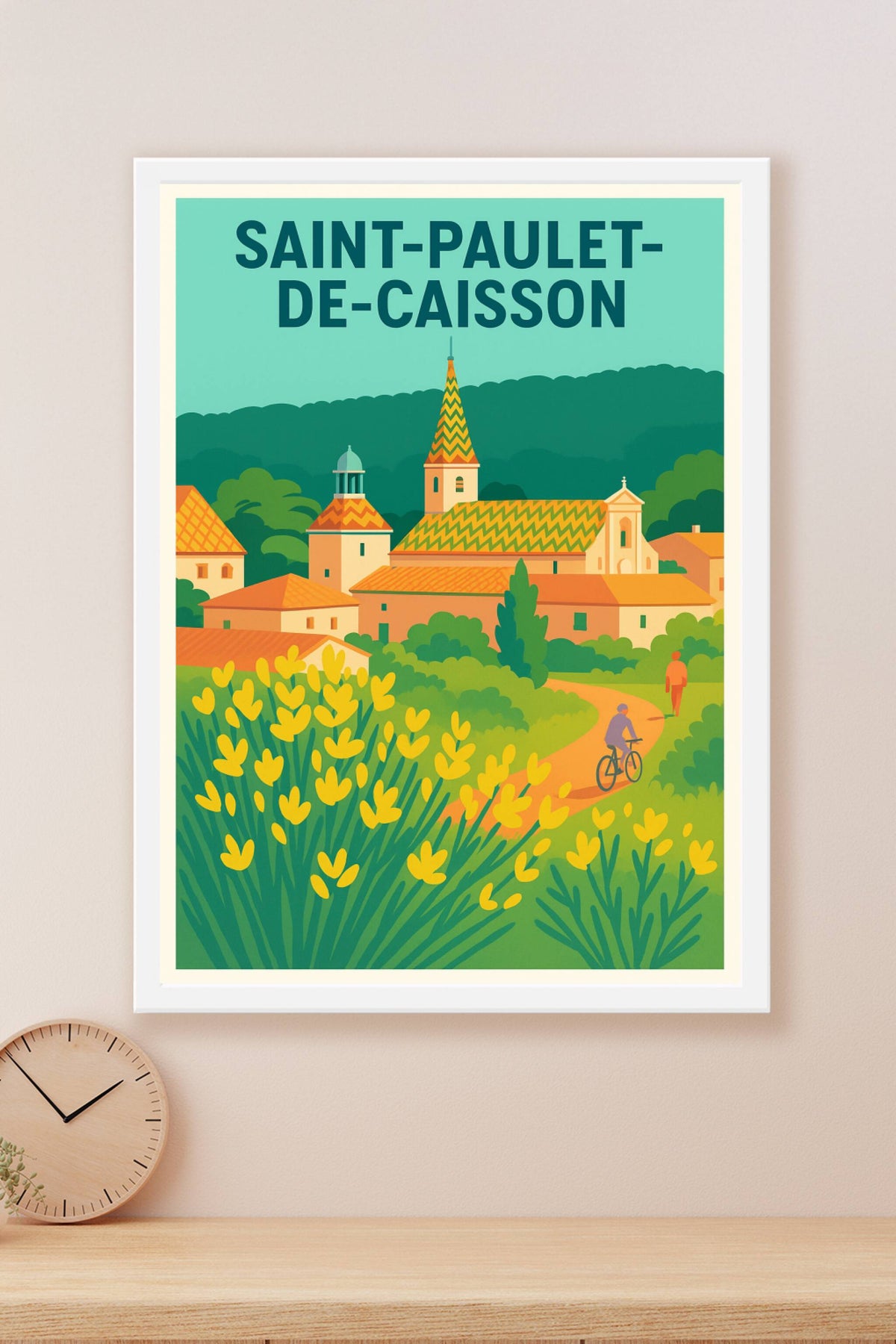 Affiche de Saint-Paulet-de-Caisson - Charme Bucolique et Couleurs Vives