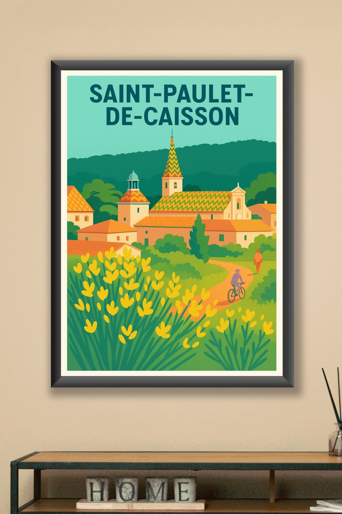 Affiche de Saint-Paulet-de-Caisson - Charme Bucolique et Couleurs Vives