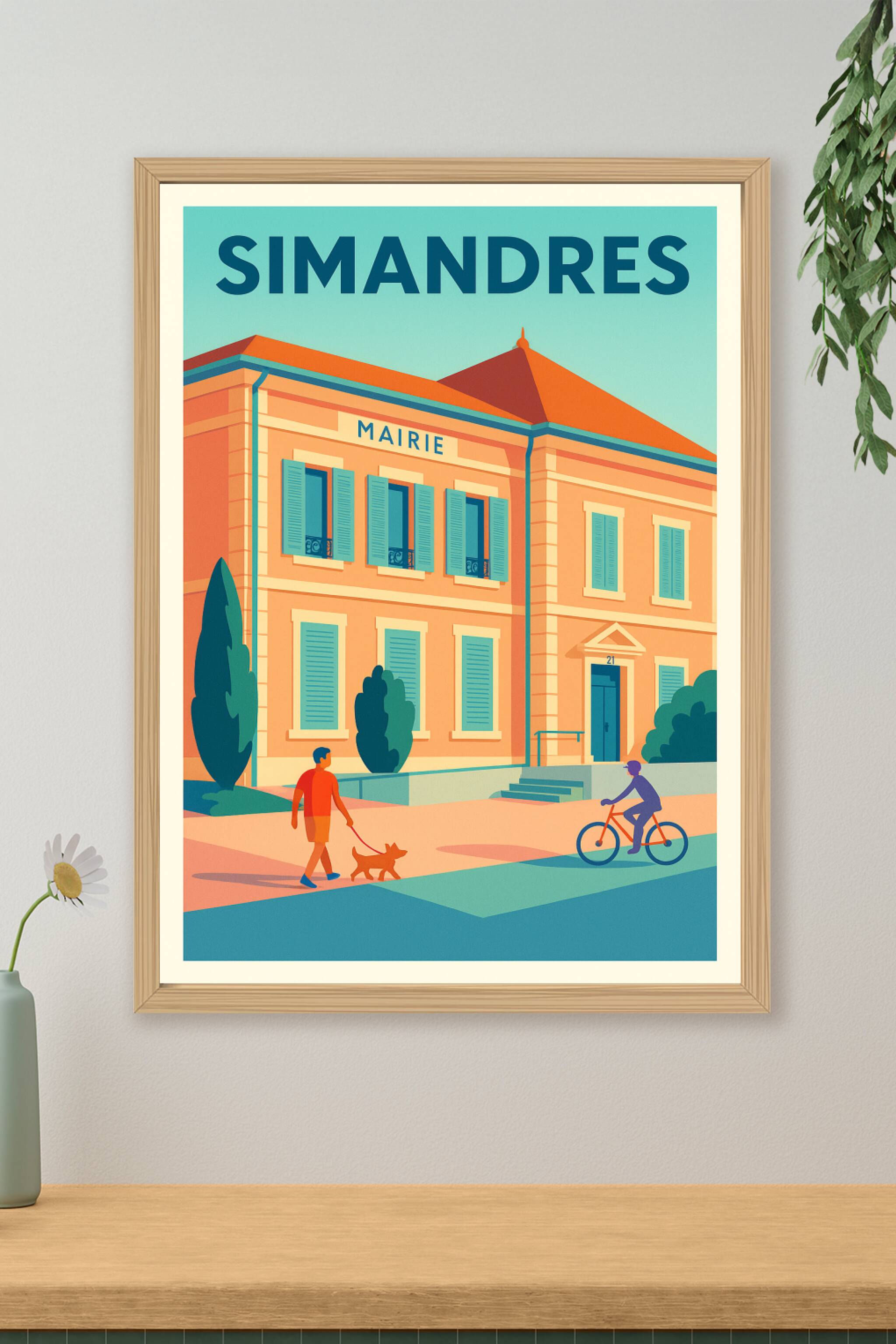 Affiche de Simandres - L'élégance tranquille de la mairie