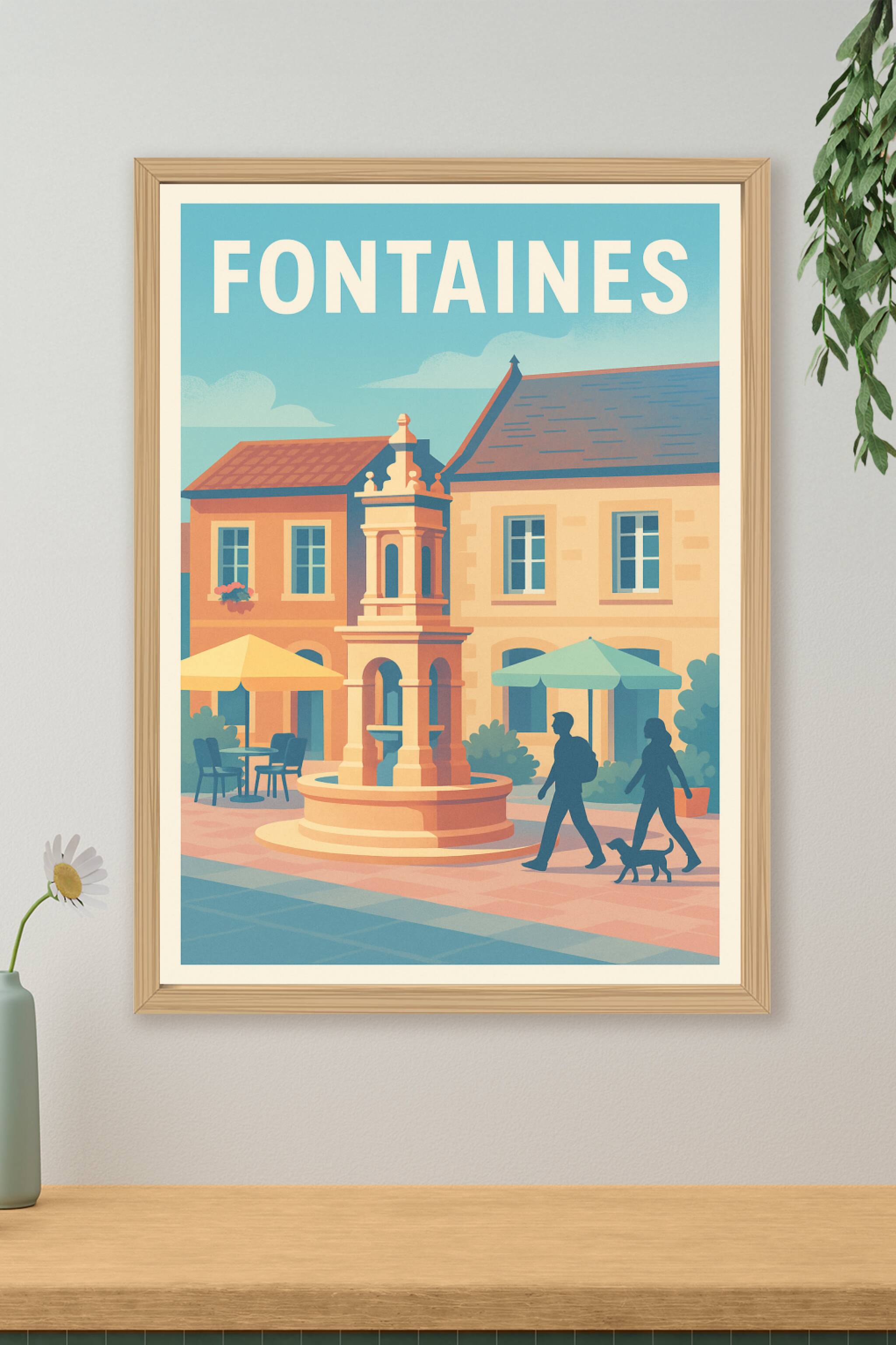 Affiche de Fontaines - Charme et sérénité au cœur du village