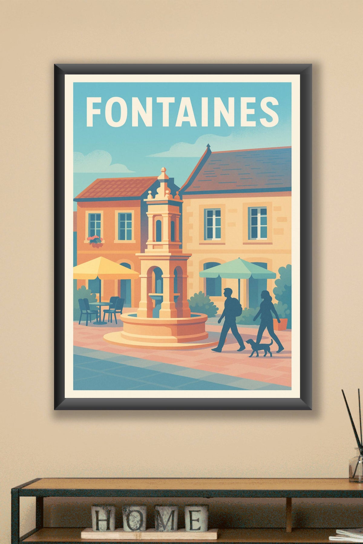 Affiche de Fontaines - Charme et sérénité au cœur du village