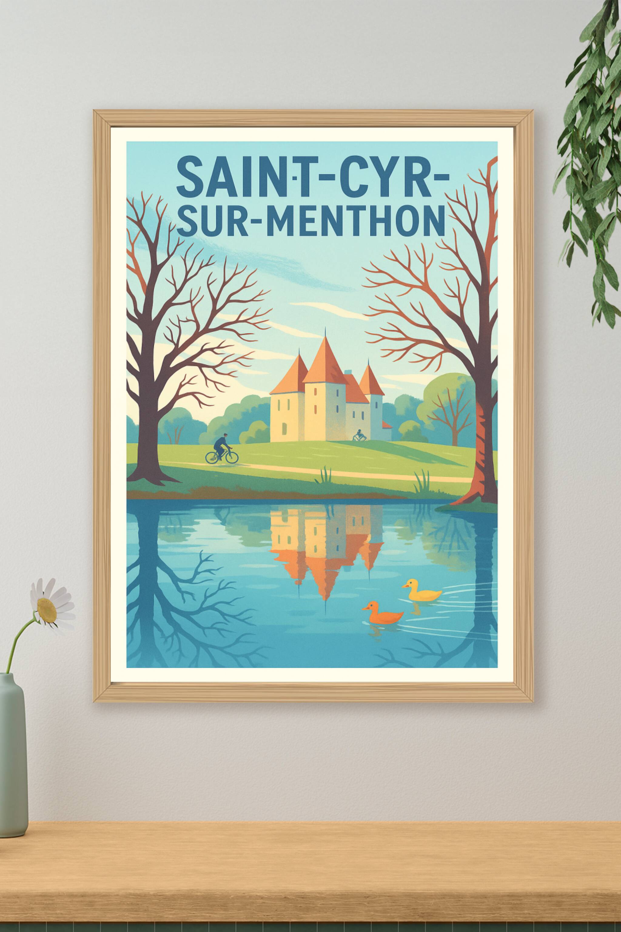 Affiche de Saint-Cyr-sur-Menthon - Charme bucolique et reflet paisible