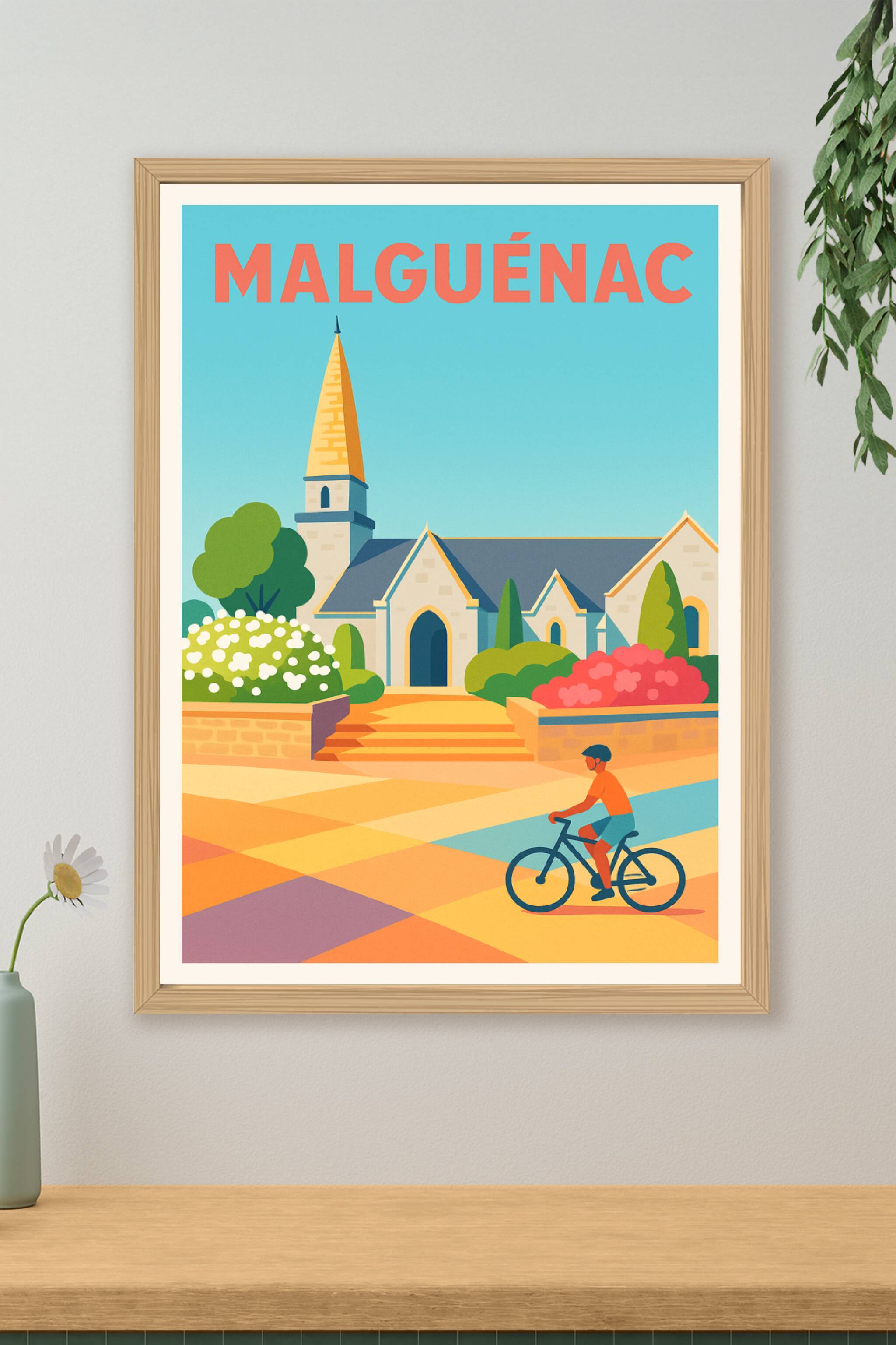 Affiche de Malguénac - Charme et sérénité en Bretagne