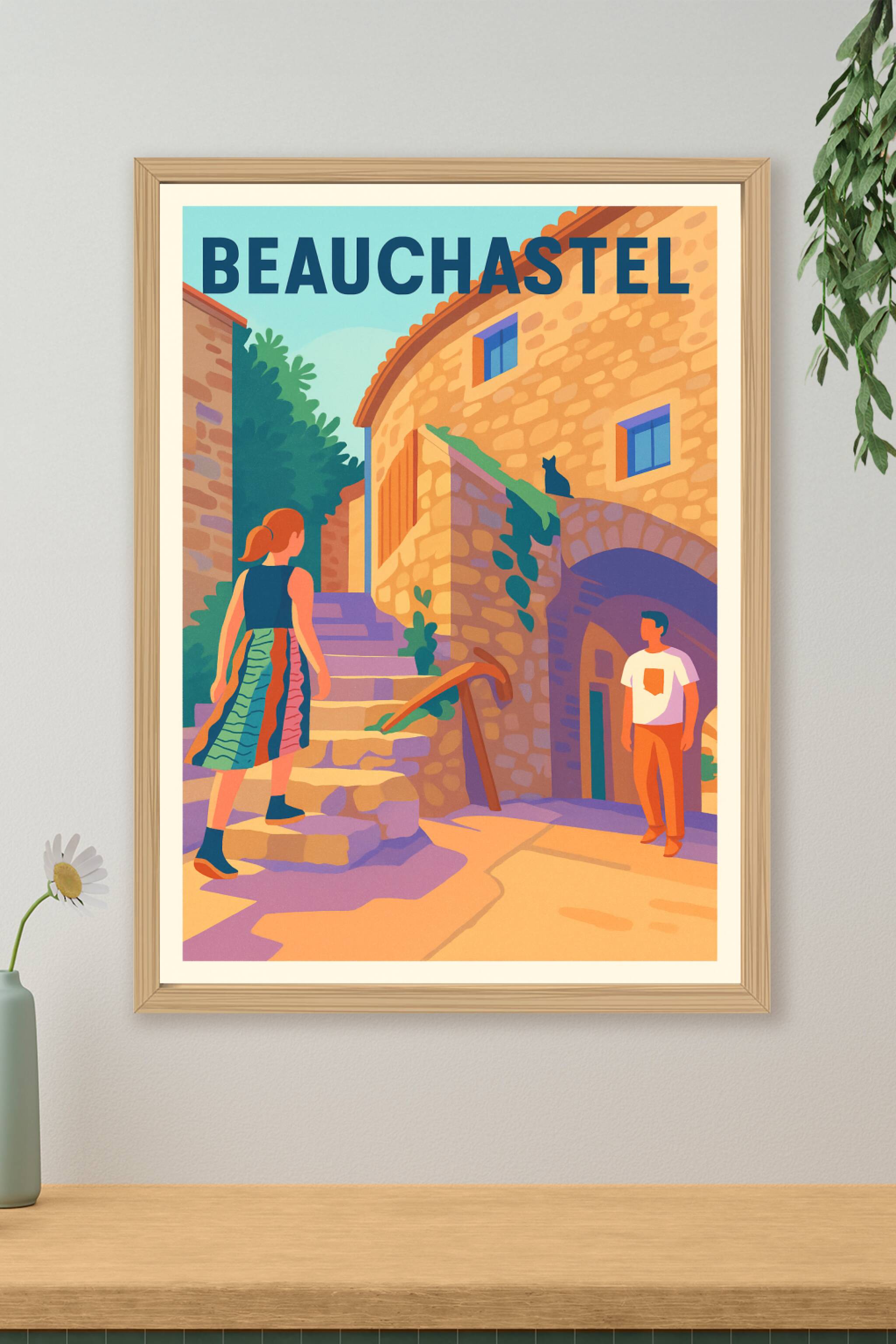 Affiche de Beauchastel - Charme Provençal en Couleurs