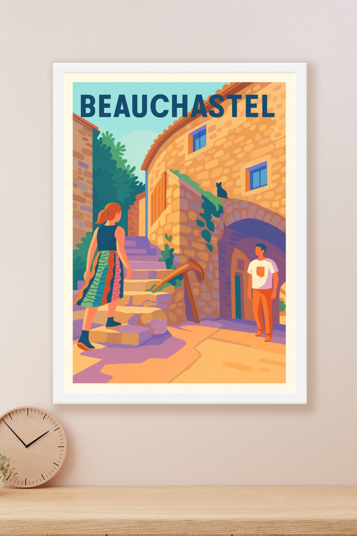 Affiche de Beauchastel - Charme Provençal en Couleurs