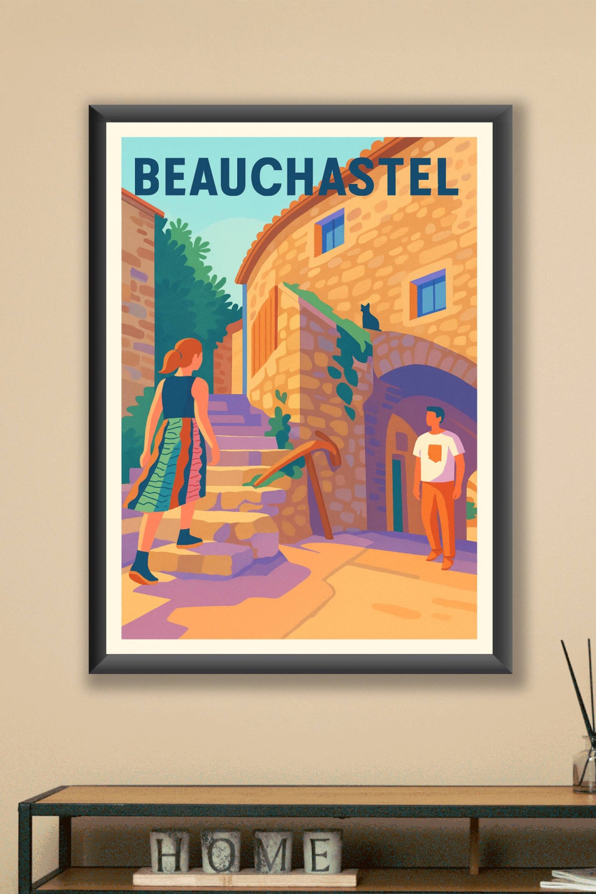 Affiche de Beauchastel - Charme Provençal en Couleurs