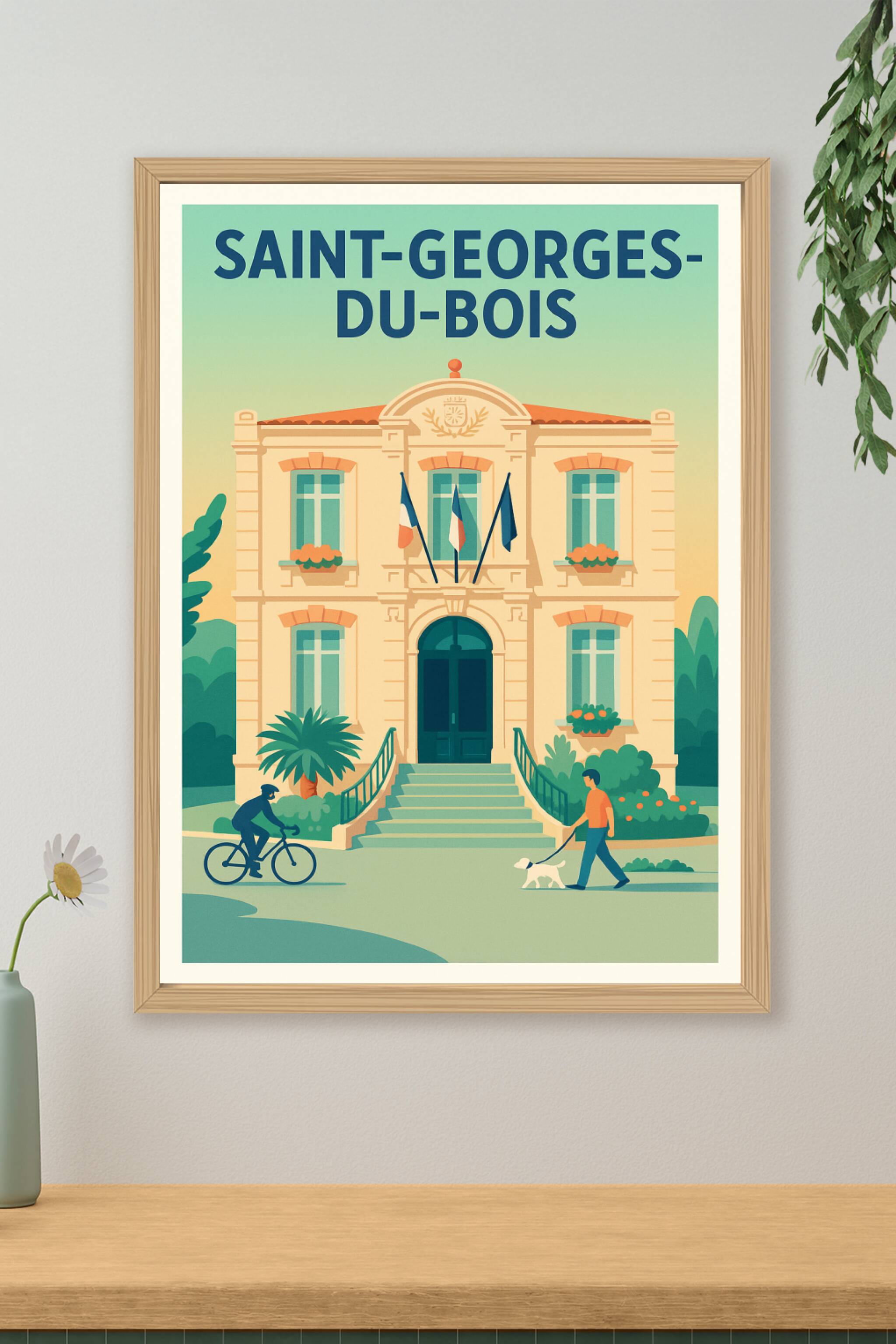 Affiche de Saint-Georges-du-Bois - Charme et vie locale au cœur de la mairie