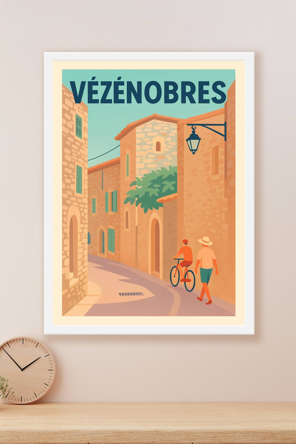 Affiche de Vézénobres - Charme provençal et ruelles ensoleillées