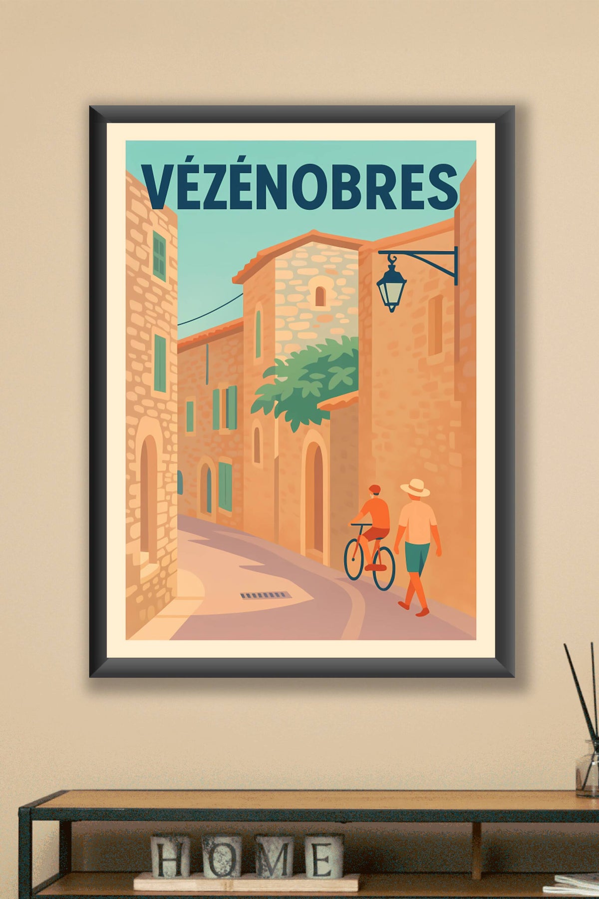Affiche de Vézénobres - Charme provençal et ruelles ensoleillées