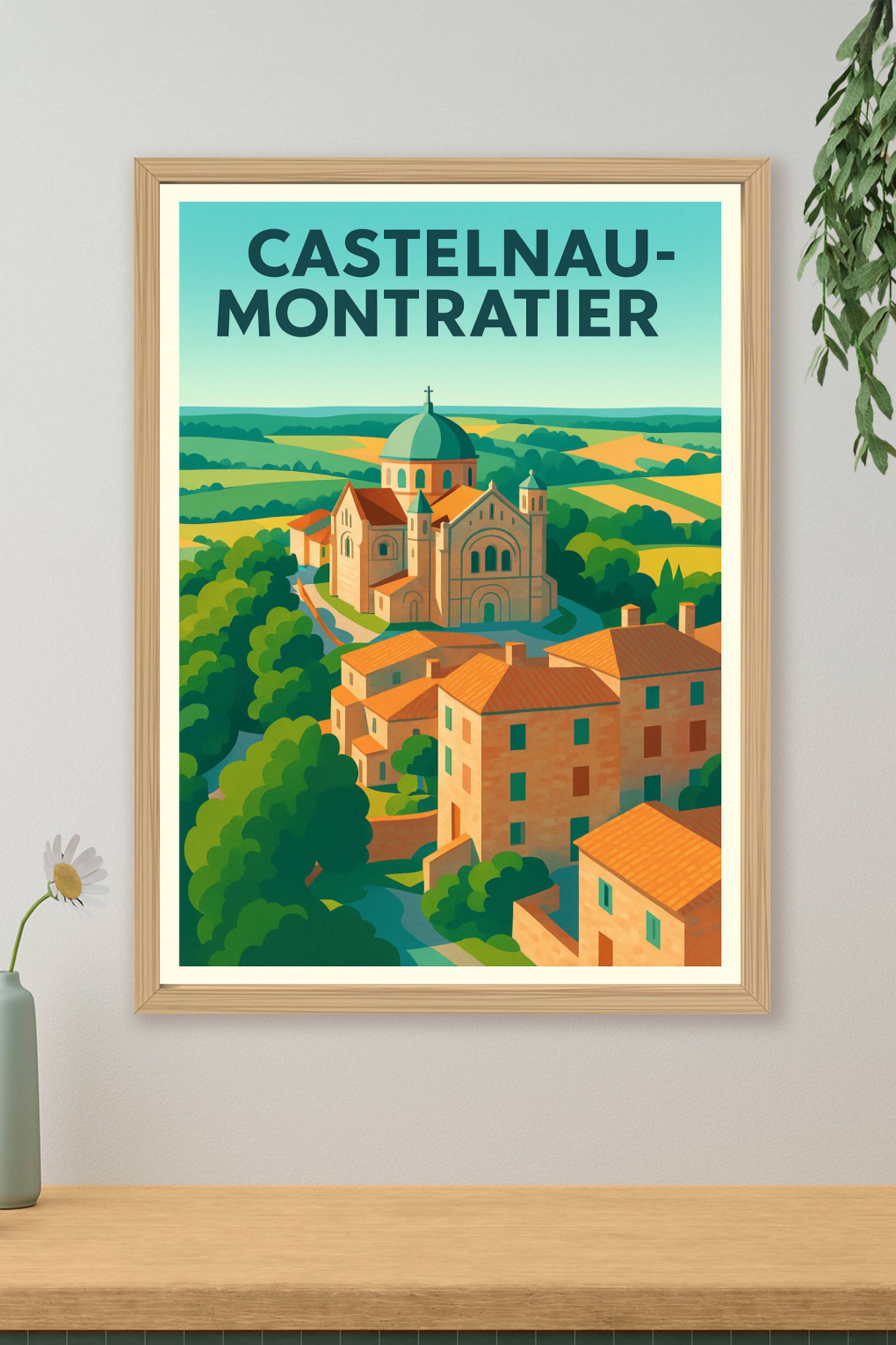 Affiche de Castelnau-Montratier - Harmonie de pierres et de nature