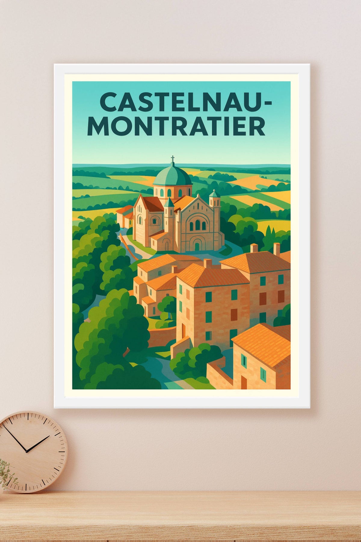 Affiche de Castelnau-Montratier - Harmonie de pierres et de nature