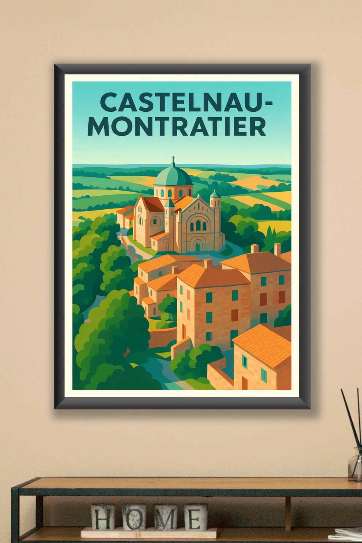 Affiche de Castelnau-Montratier - Harmonie de pierres et de nature