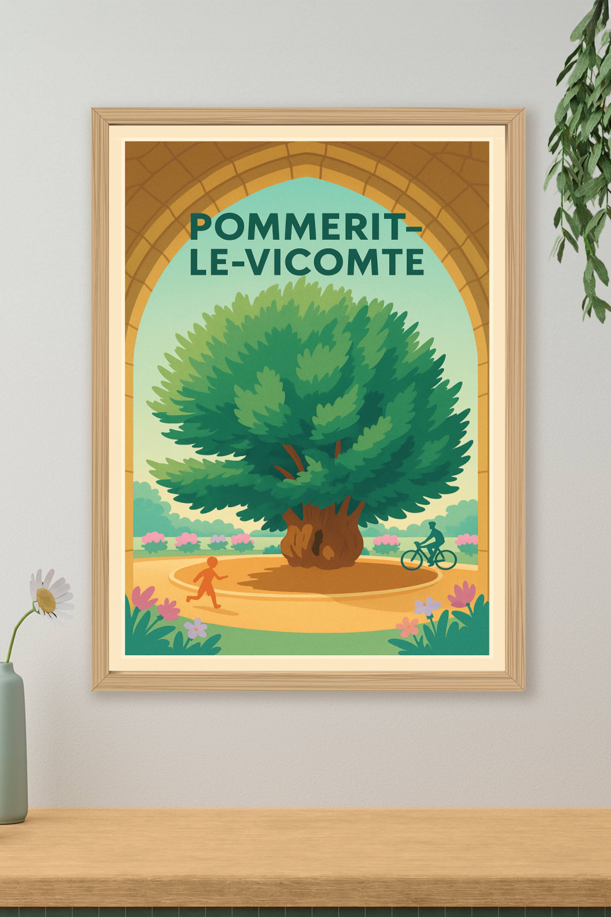 Affiche de Pommerit-le-Vicomte - L'arbre emblématique au cœur de la nature