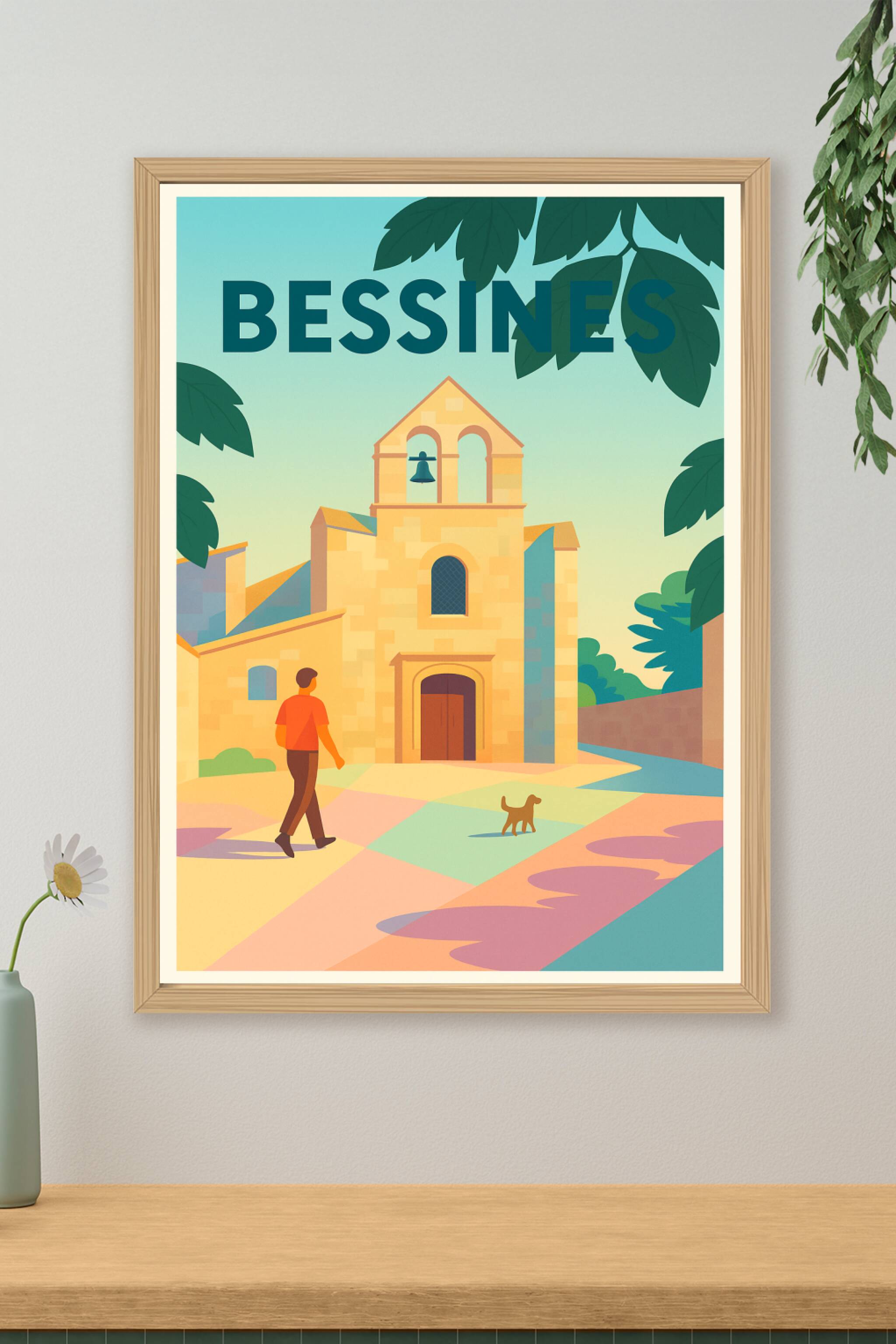 Affiche de Bessines - Un instant paisible au cœur du village