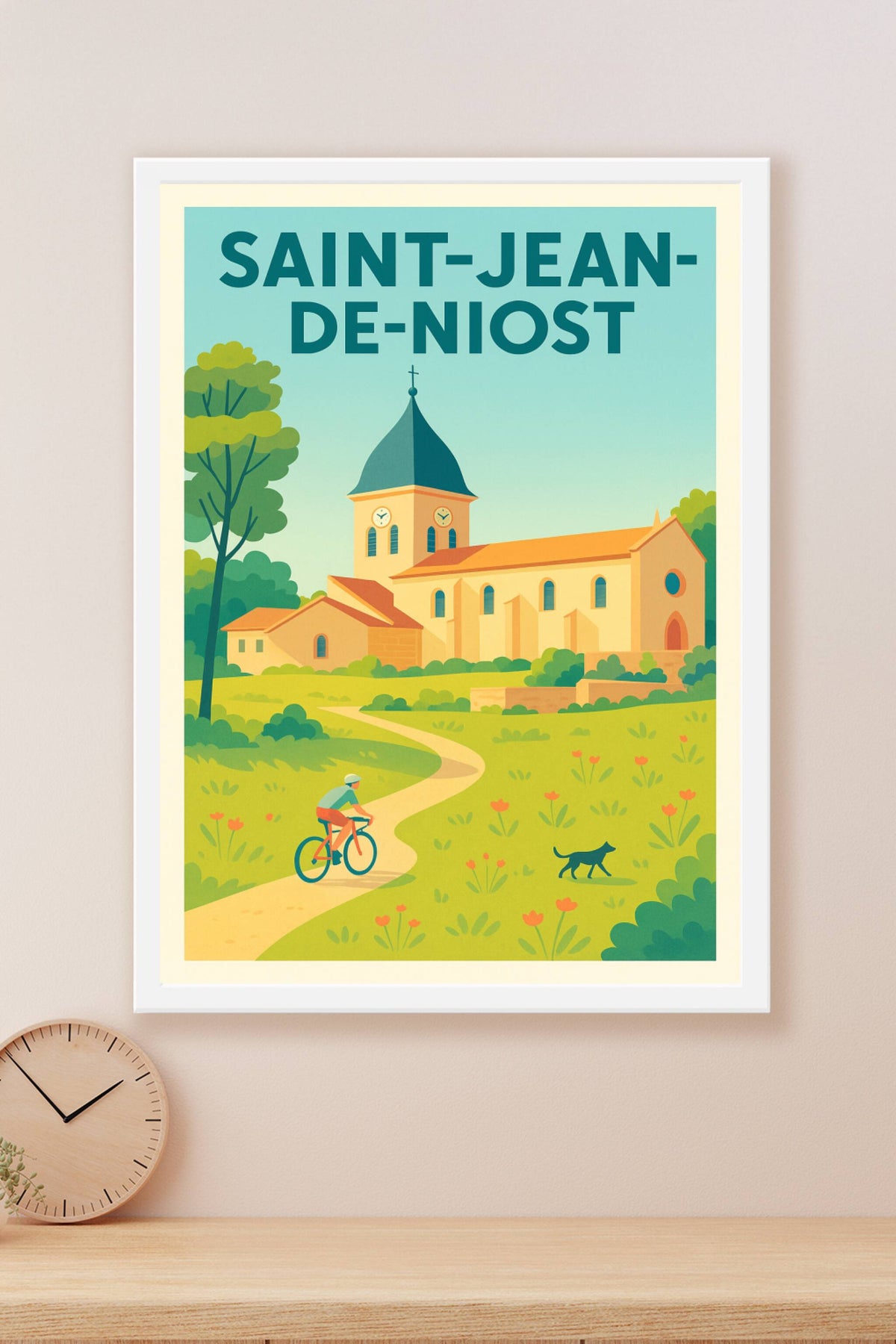 Affiche de Saint-Jean-de-Niost - Un havre de paix à vélo