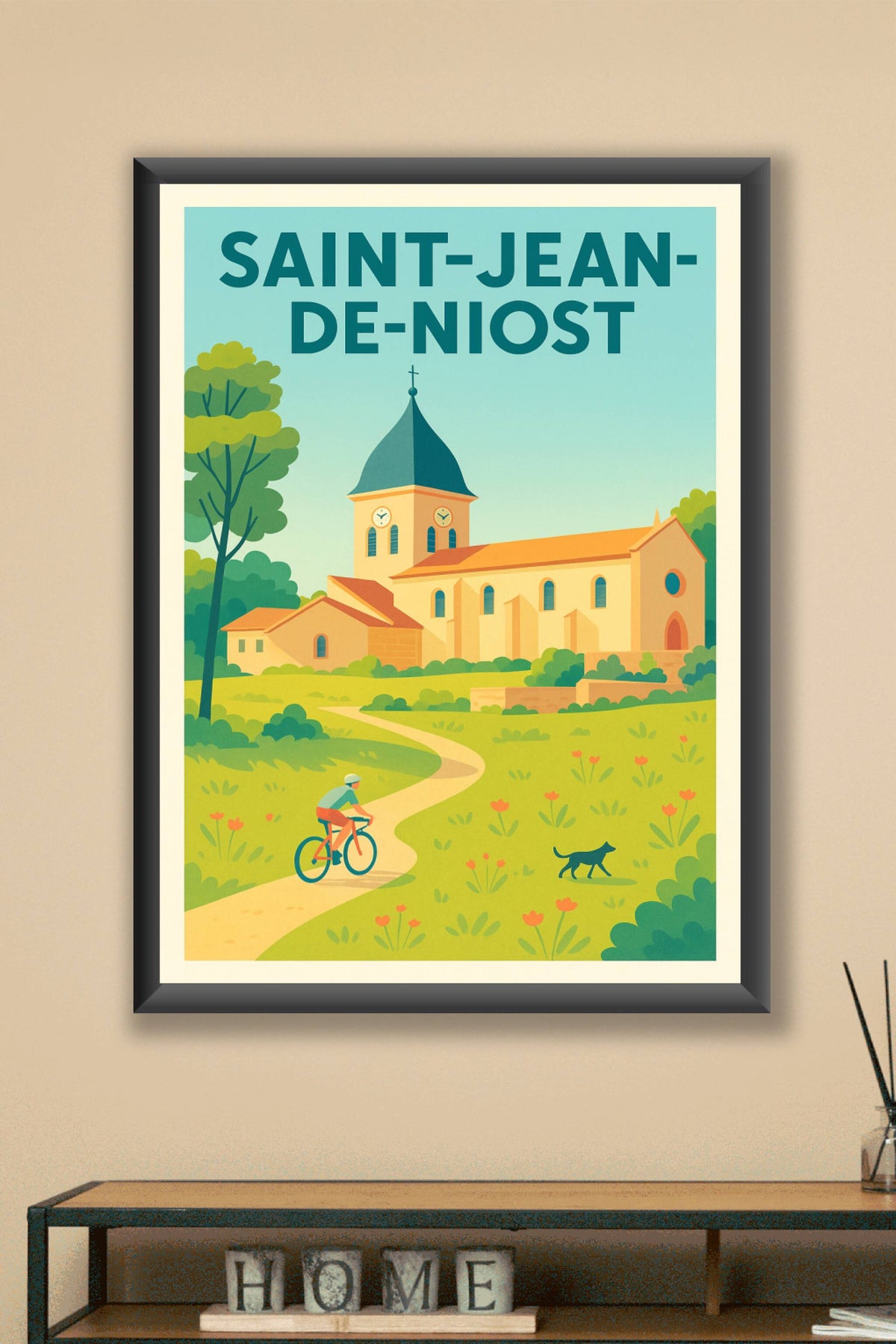 Affiche de Saint-Jean-de-Niost - Un havre de paix à vélo