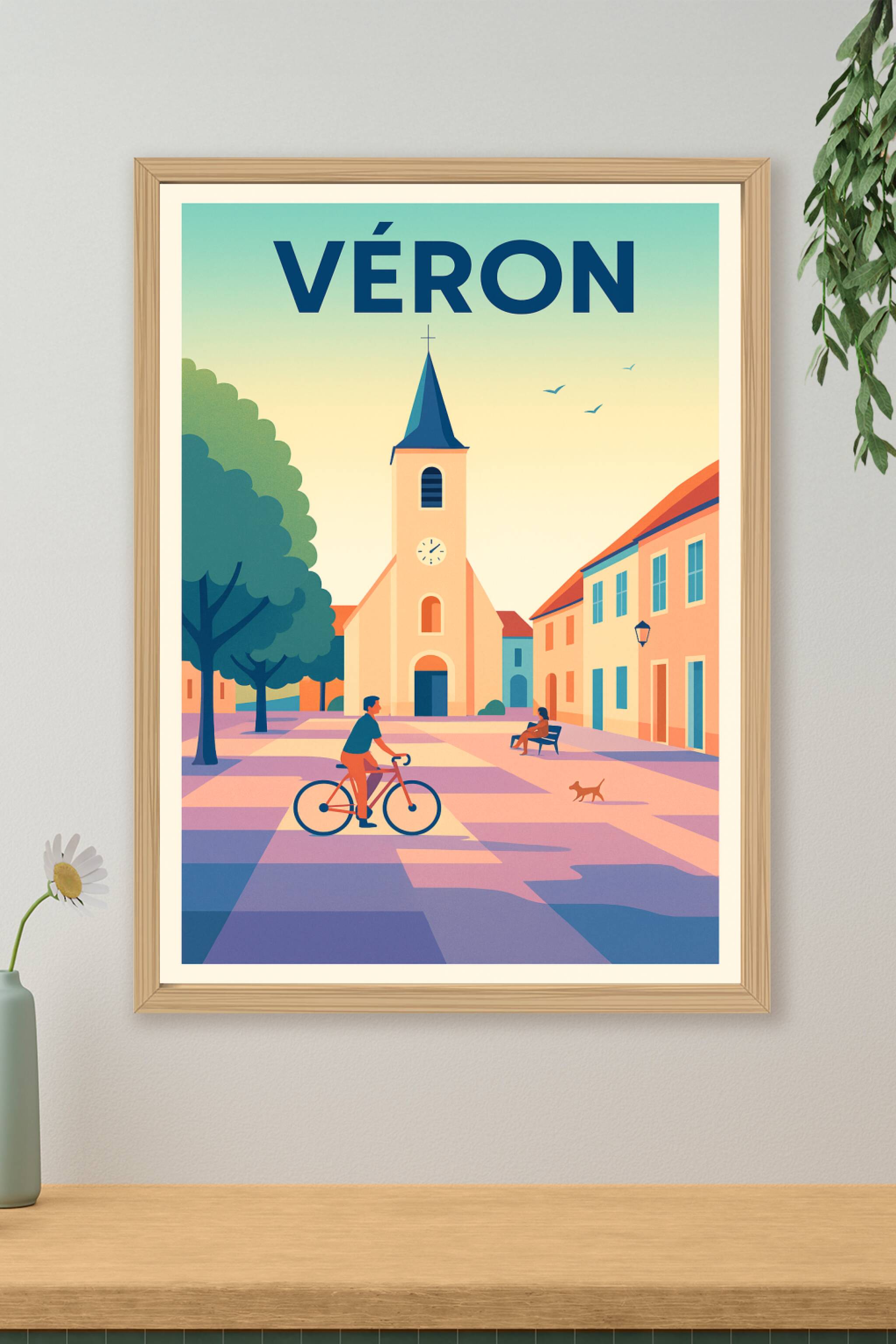 Affiche de Véron - Charme paisible au cœur du village