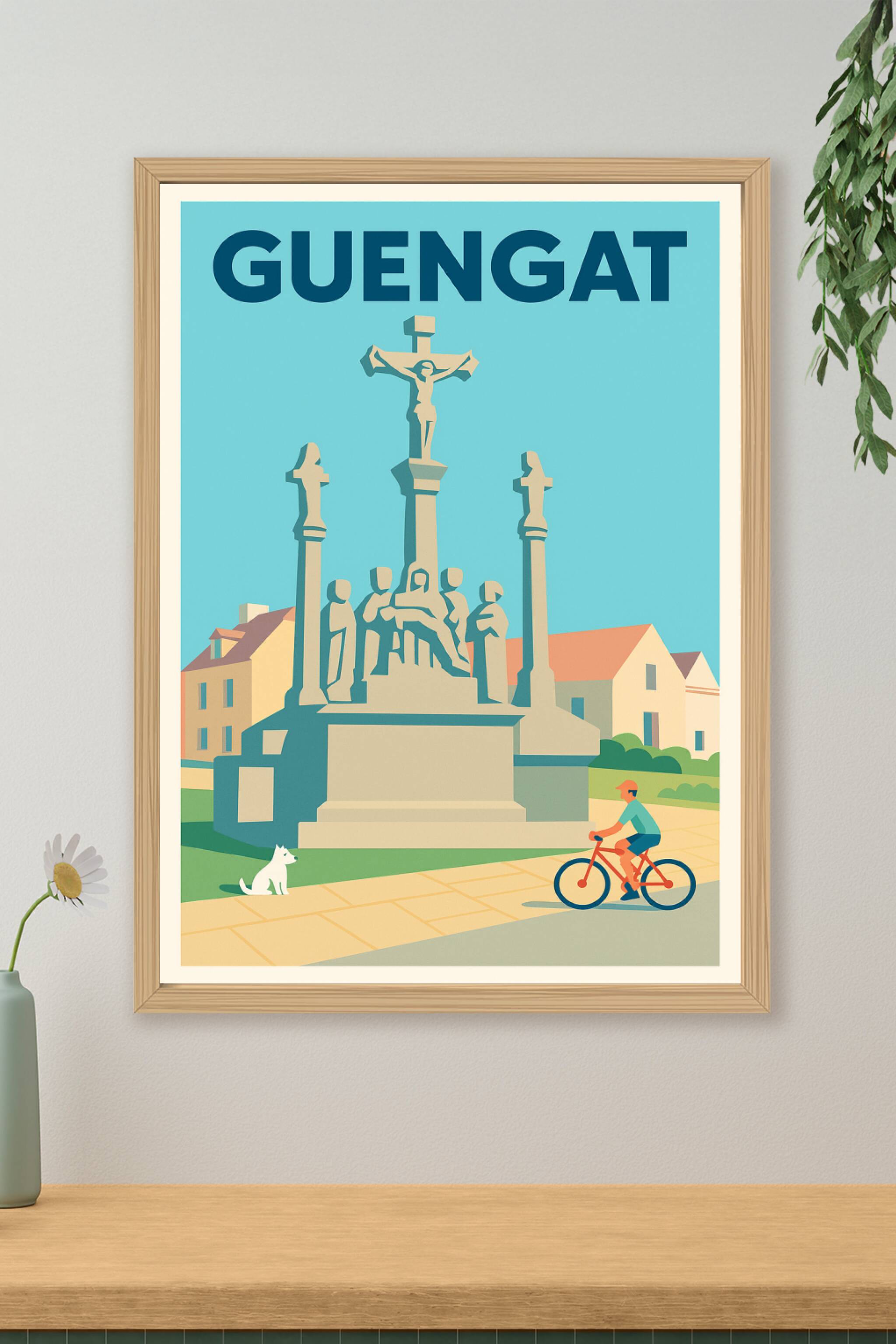 Affiche de Guengat - Charme et patrimoine breton