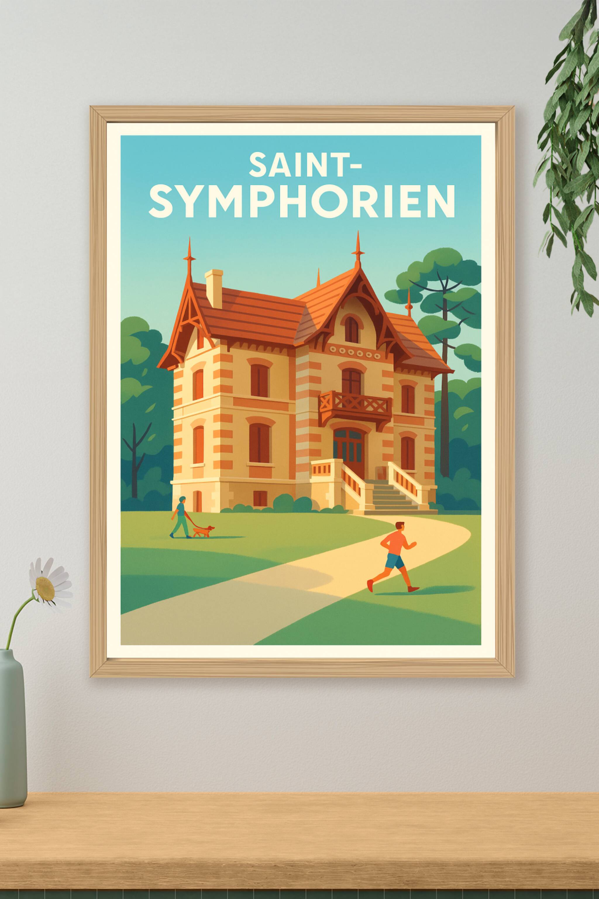 Affiche de Saint-Symphorien - Élégance architecturale au cœur de la nature