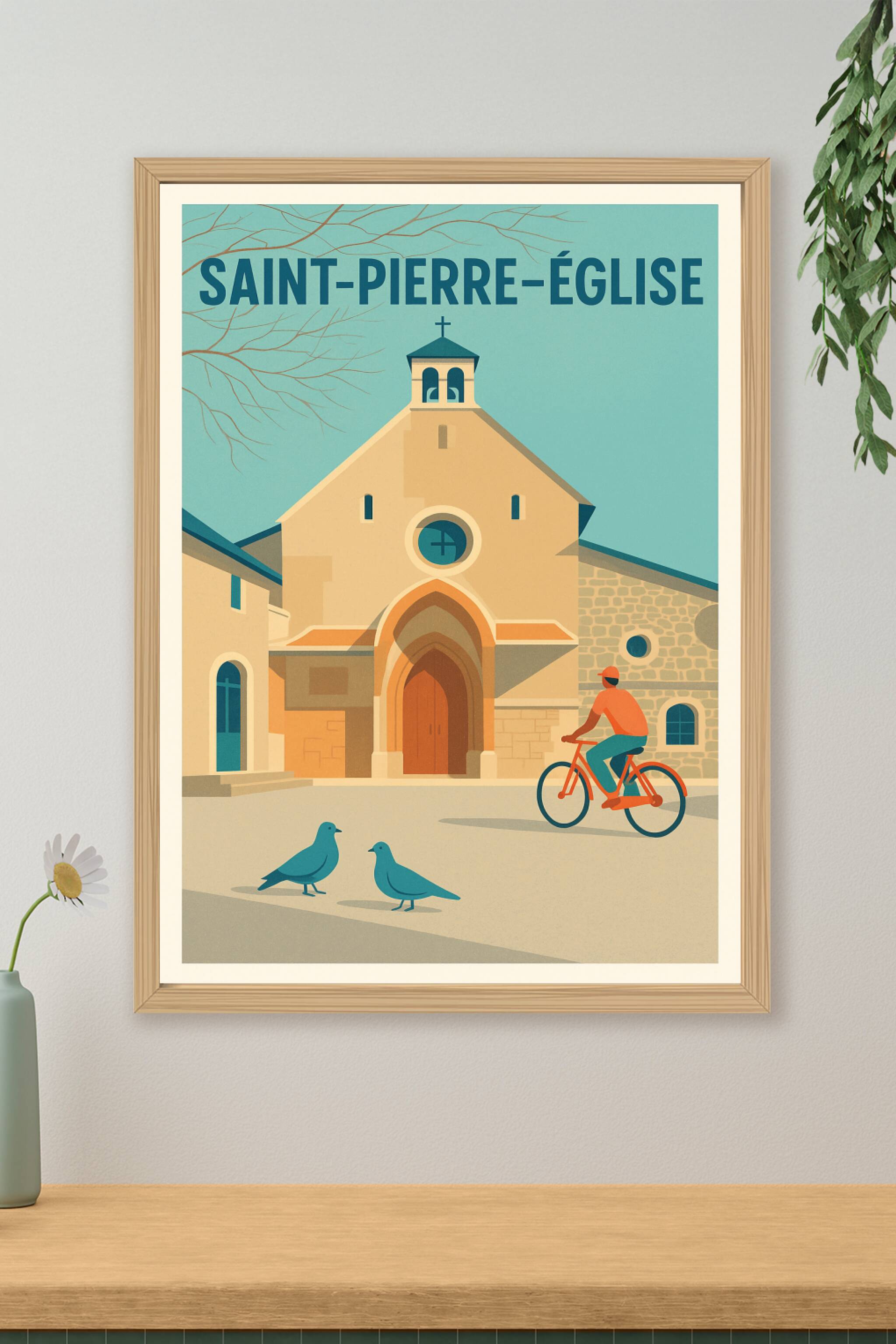 Affiche de Saint-Pierre-Église - Charme et sérénité au cœur du village