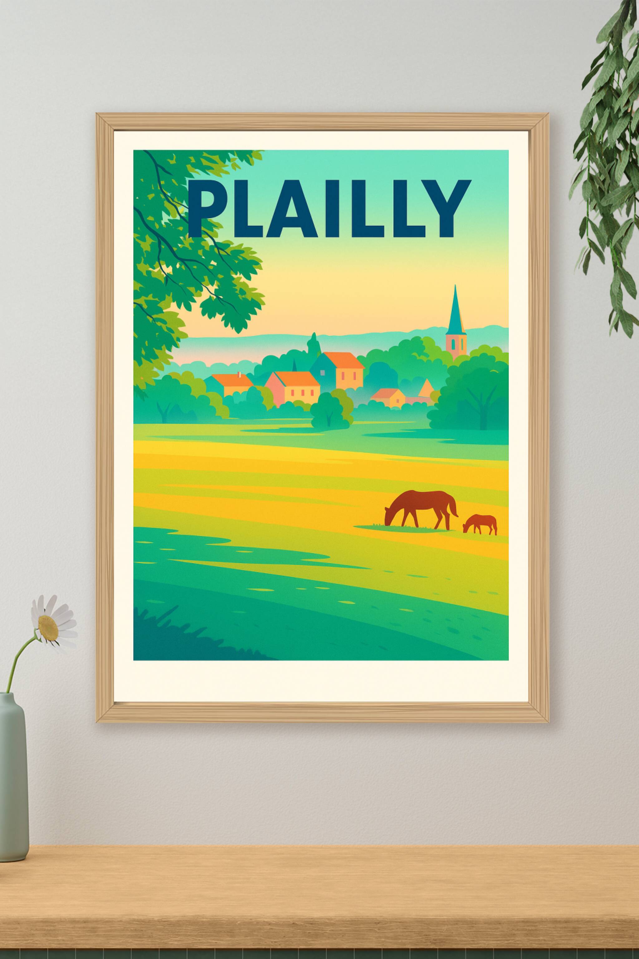 Affiche de Plailly - Harmonie champêtre et douceur de vivre