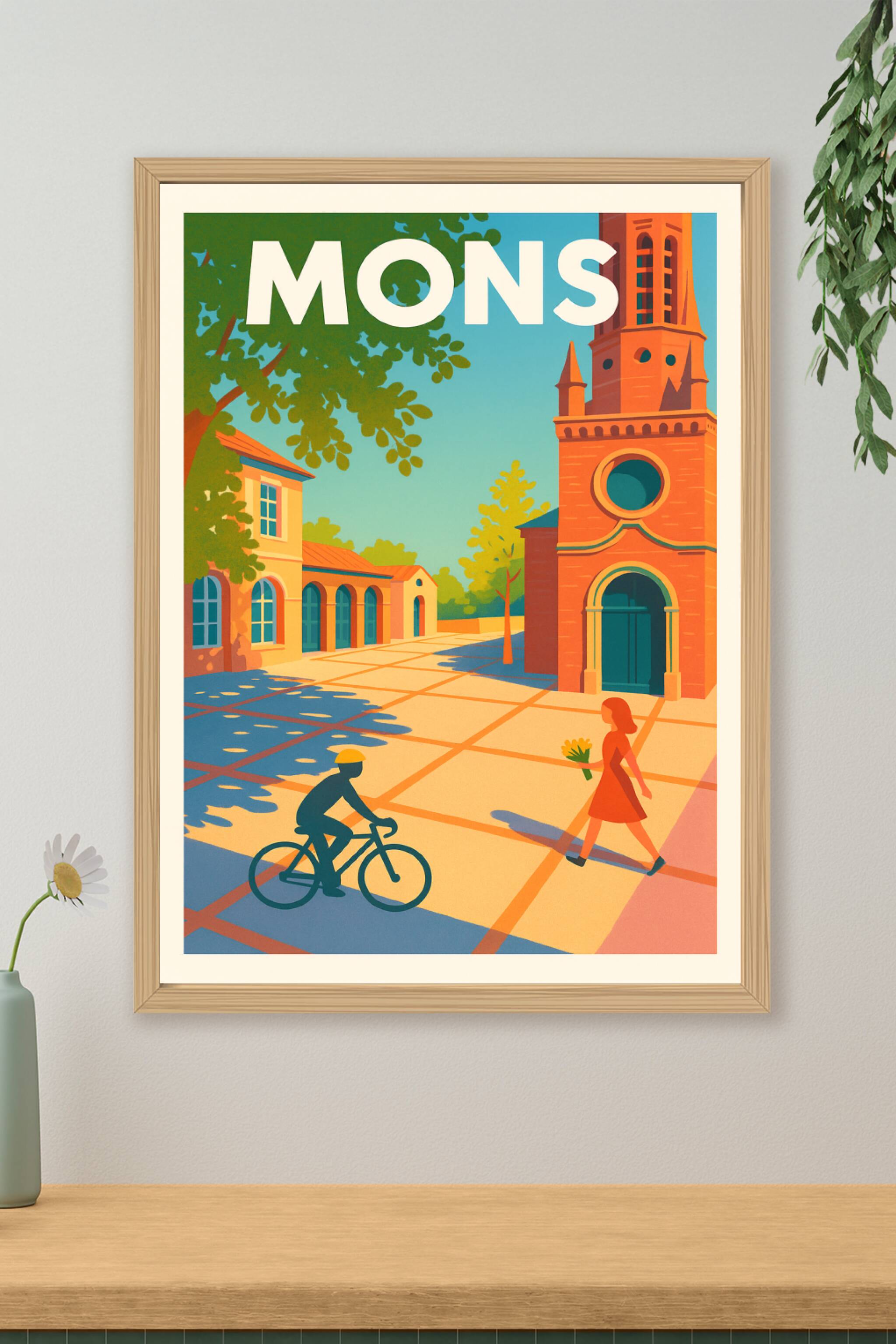 Affiche de Mons - Douceur et lumière au cœur de la ville