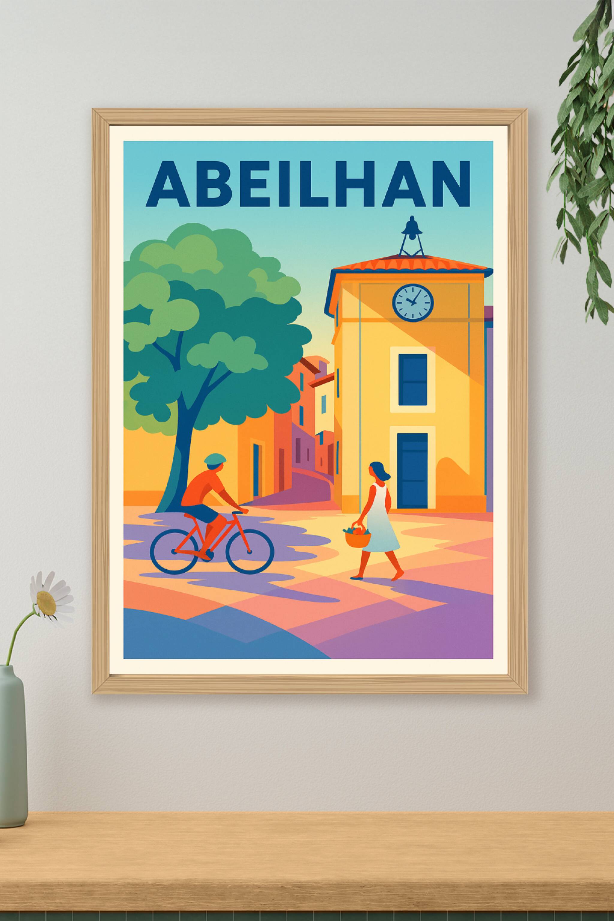 Affiche de Abeilhan - L'élégance douce d'un village ensoleillé