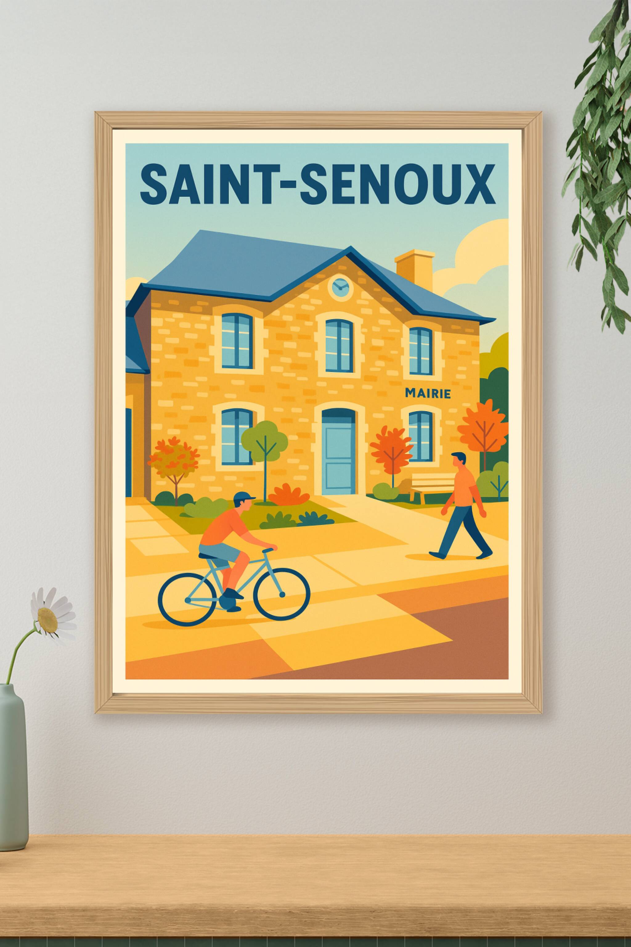 Affiche de Saint-Senoux - L'élégance paisible de la mairie