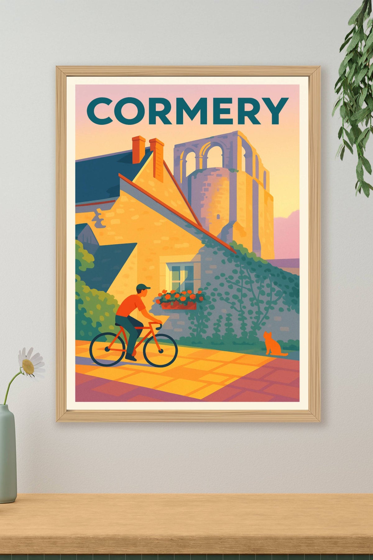 Affiche de Cormery - Charme et douceur à vélo au cœur de la ville