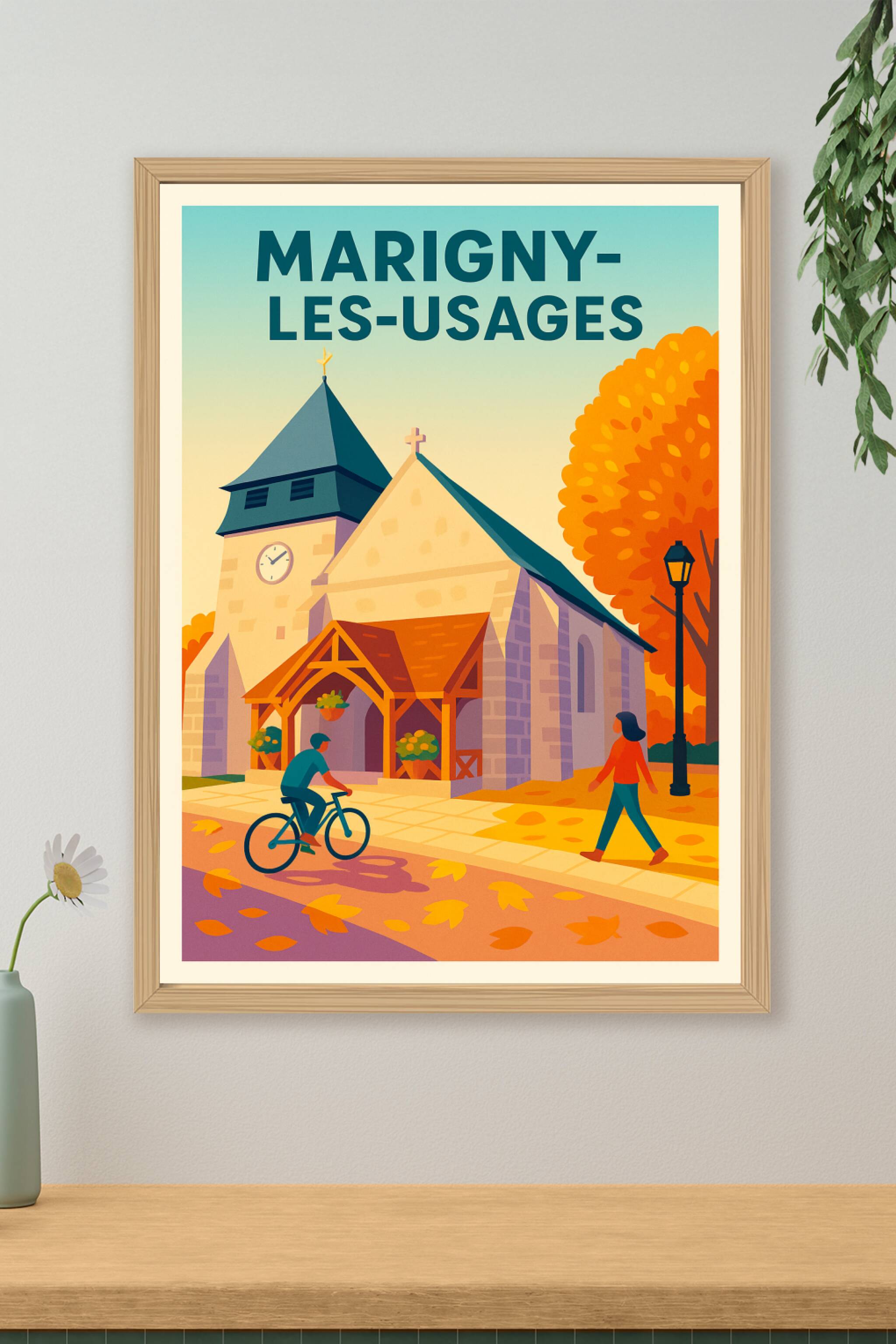 Affiche de Marigny-les-Usages - Charme automnal et douceur de vivre