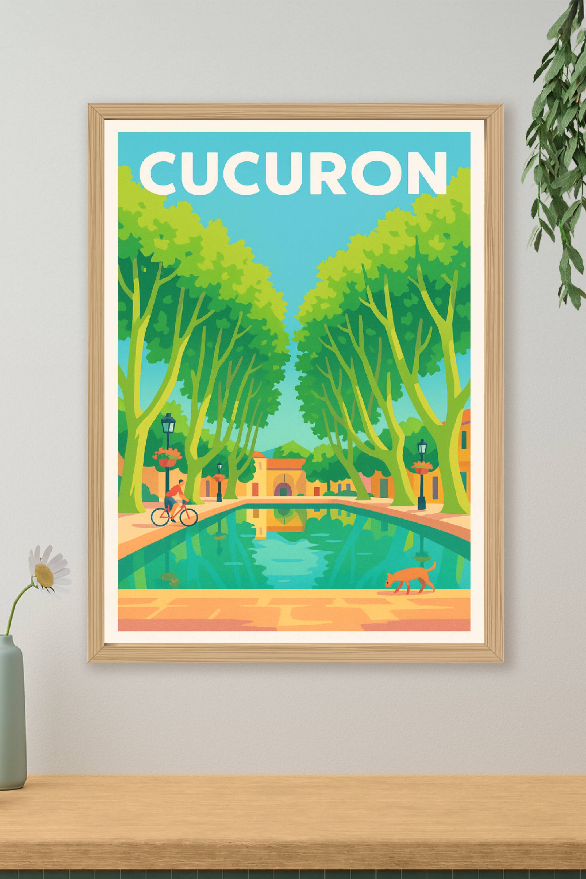 Affiche de Cucuron - Sérénité au Bord du Grand Bassin
