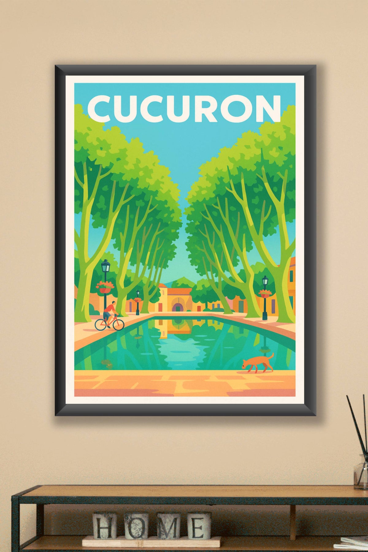 Affiche de Cucuron - Sérénité au Bord du Grand Bassin