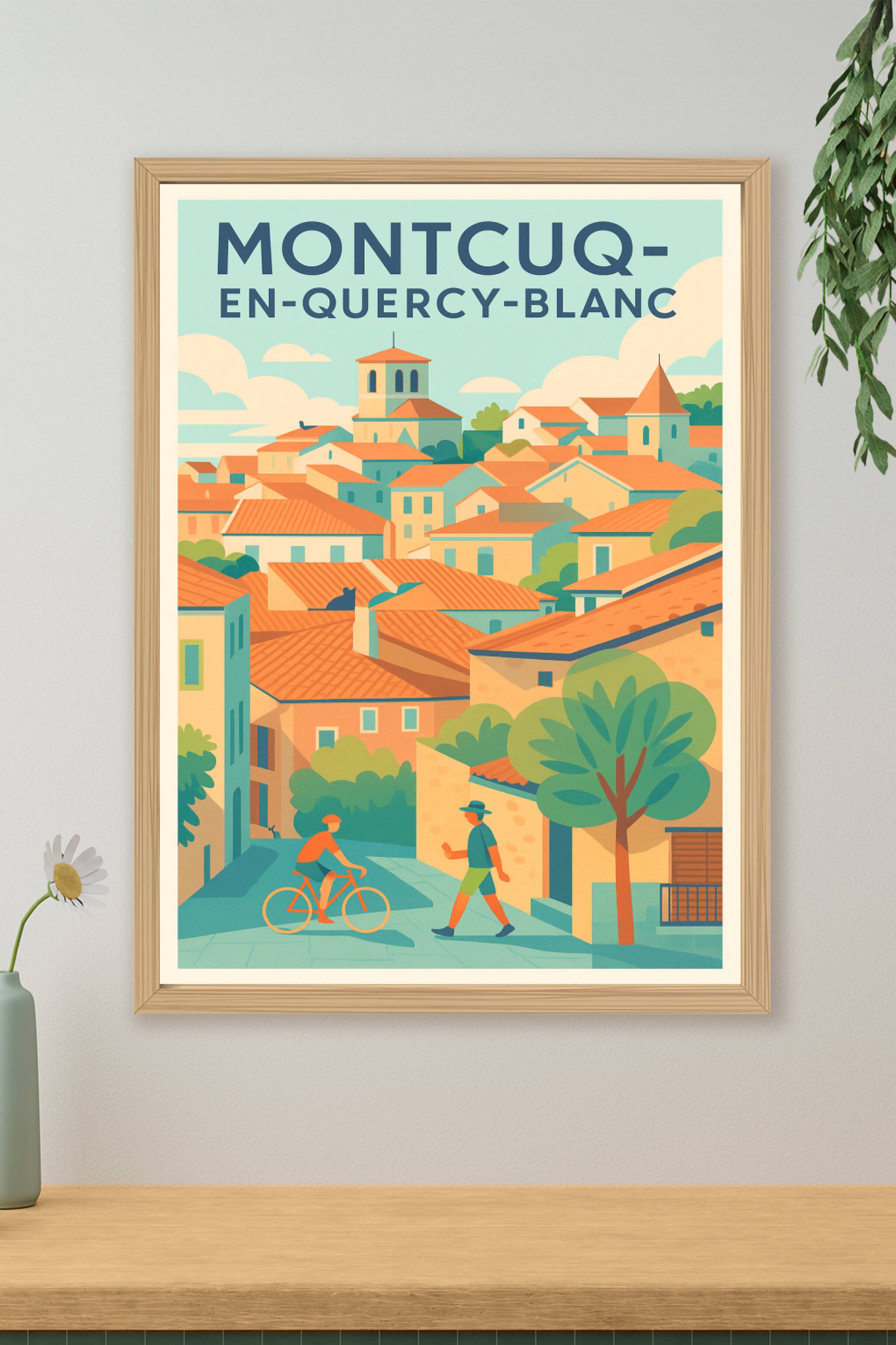 Affiche de Montcuq-en-Quercy-Blanc - Charme et douceur du Sud-Ouest