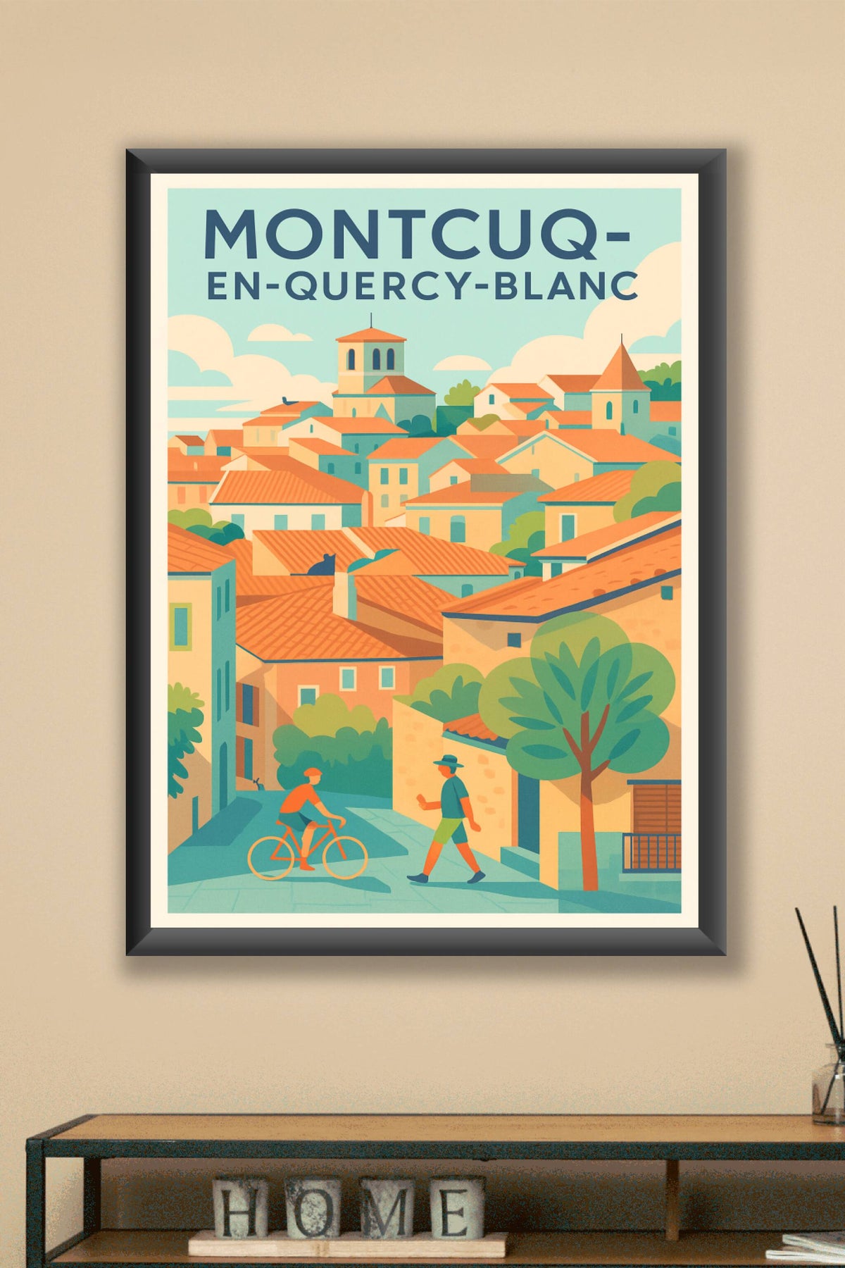 Affiche de Montcuq-en-Quercy-Blanc - Charme et douceur du Sud-Ouest