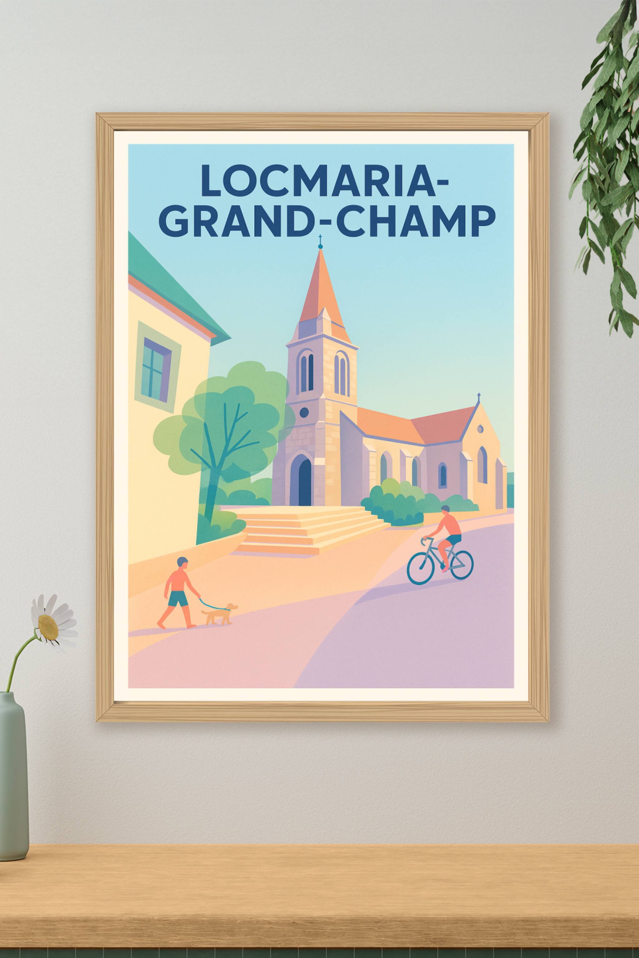 Affiche de Locmaria-Grand-Champ - Charme paisible et architecture bretonne