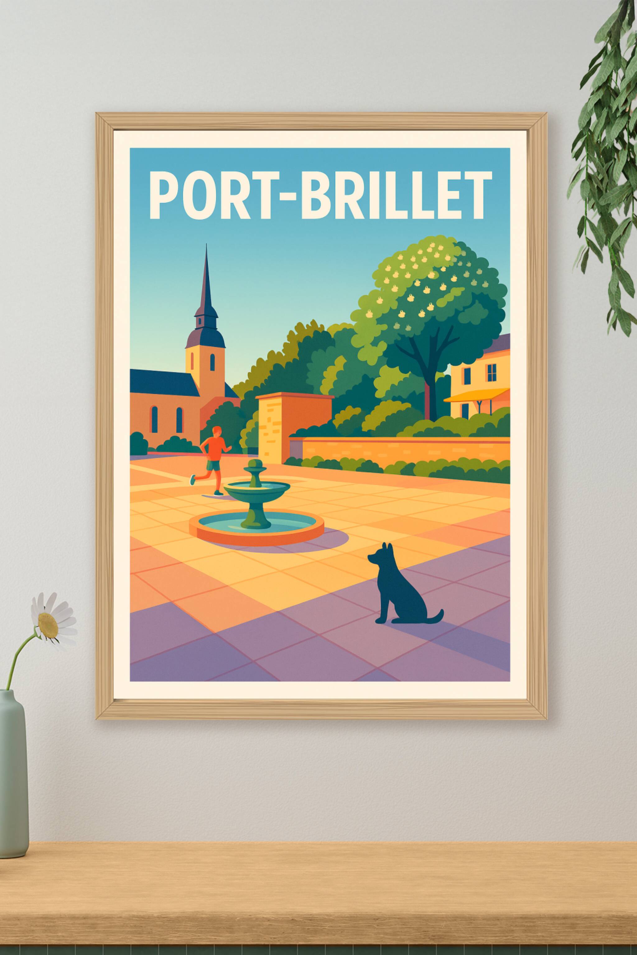 Affiche de Port-Brillet - Harmonie et Sérénité au Cœur du Village