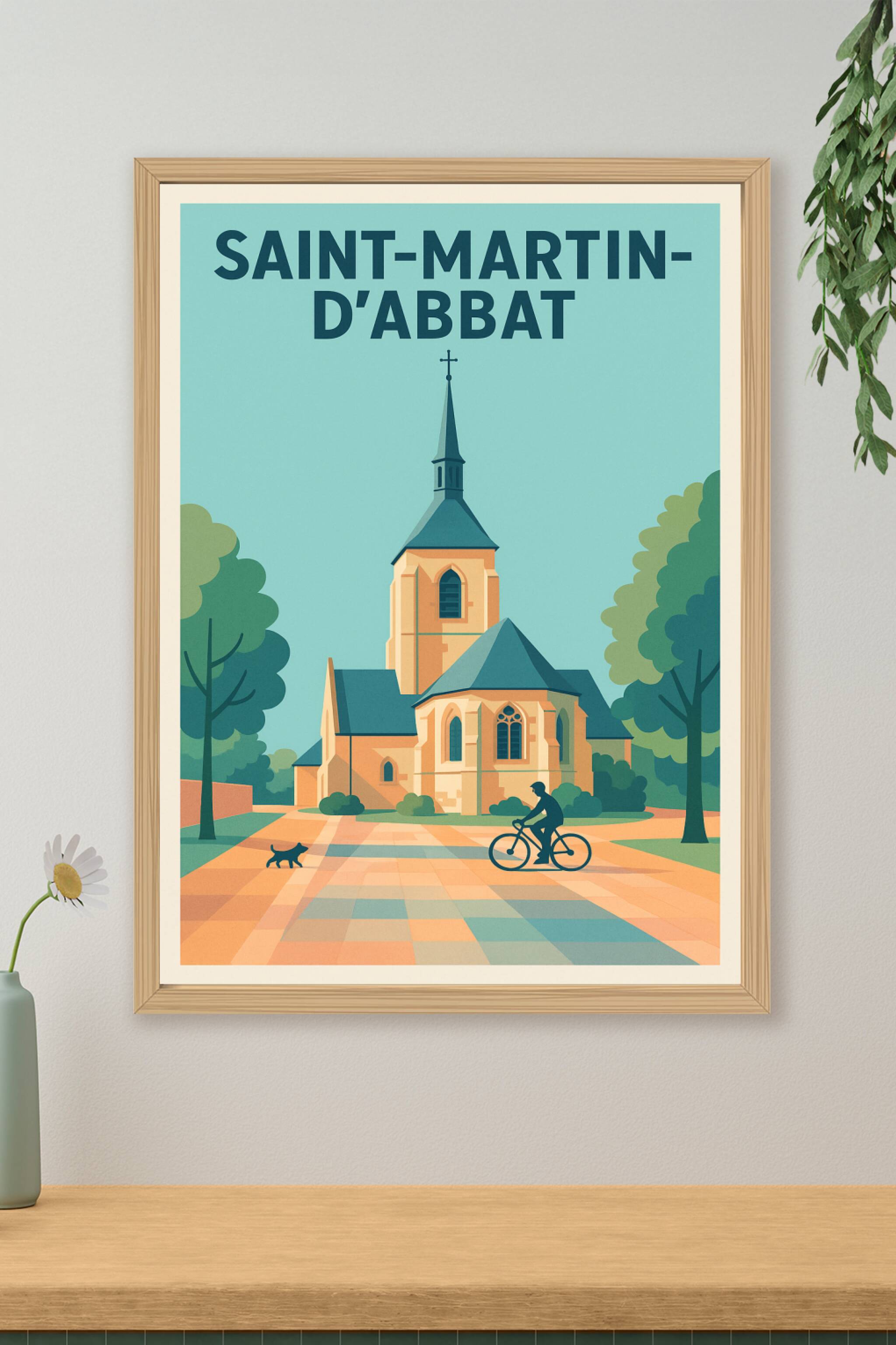 Affiche de Saint-Martin-d'Abbat - L'élégance paisible au cœur du Loiret