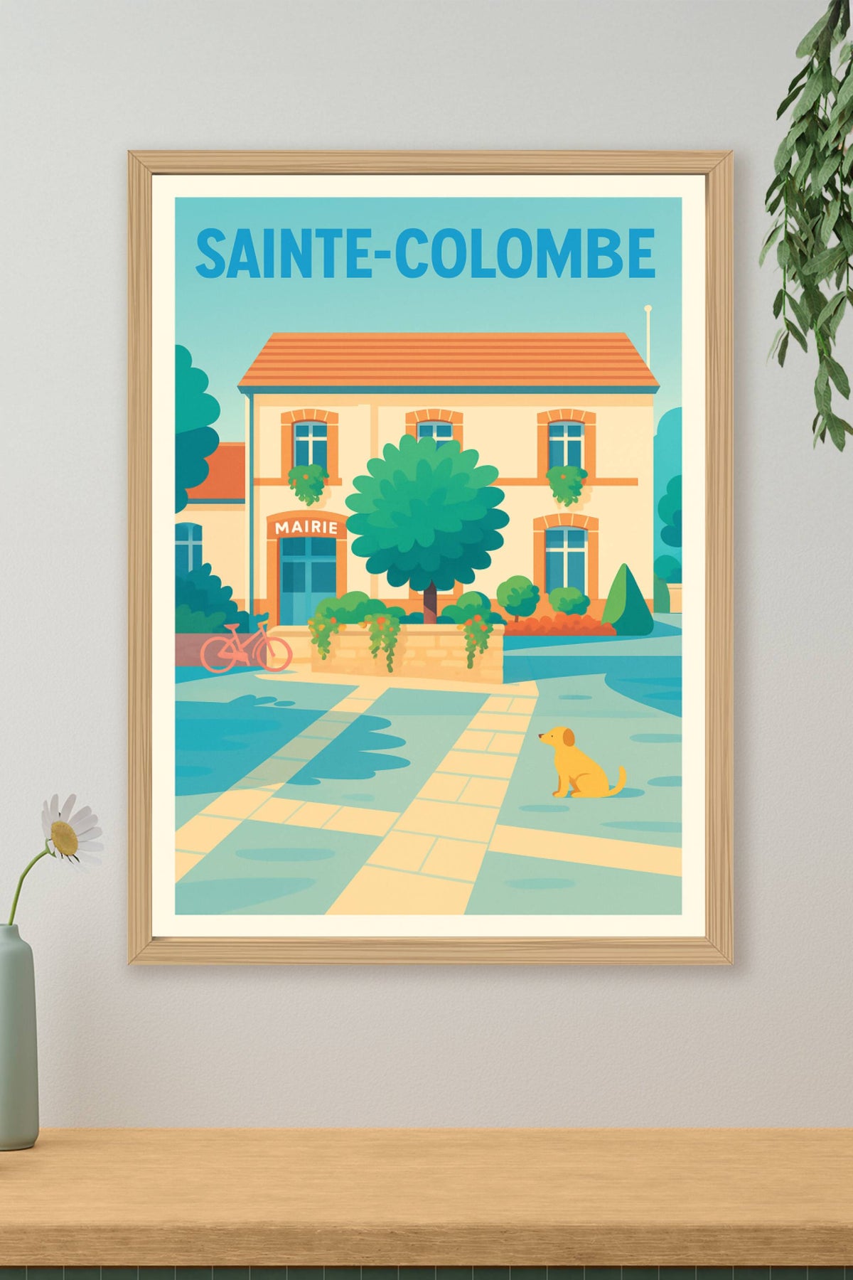 Affiche de Sainte-Colombe - Charme paisible et convivial de la mairie