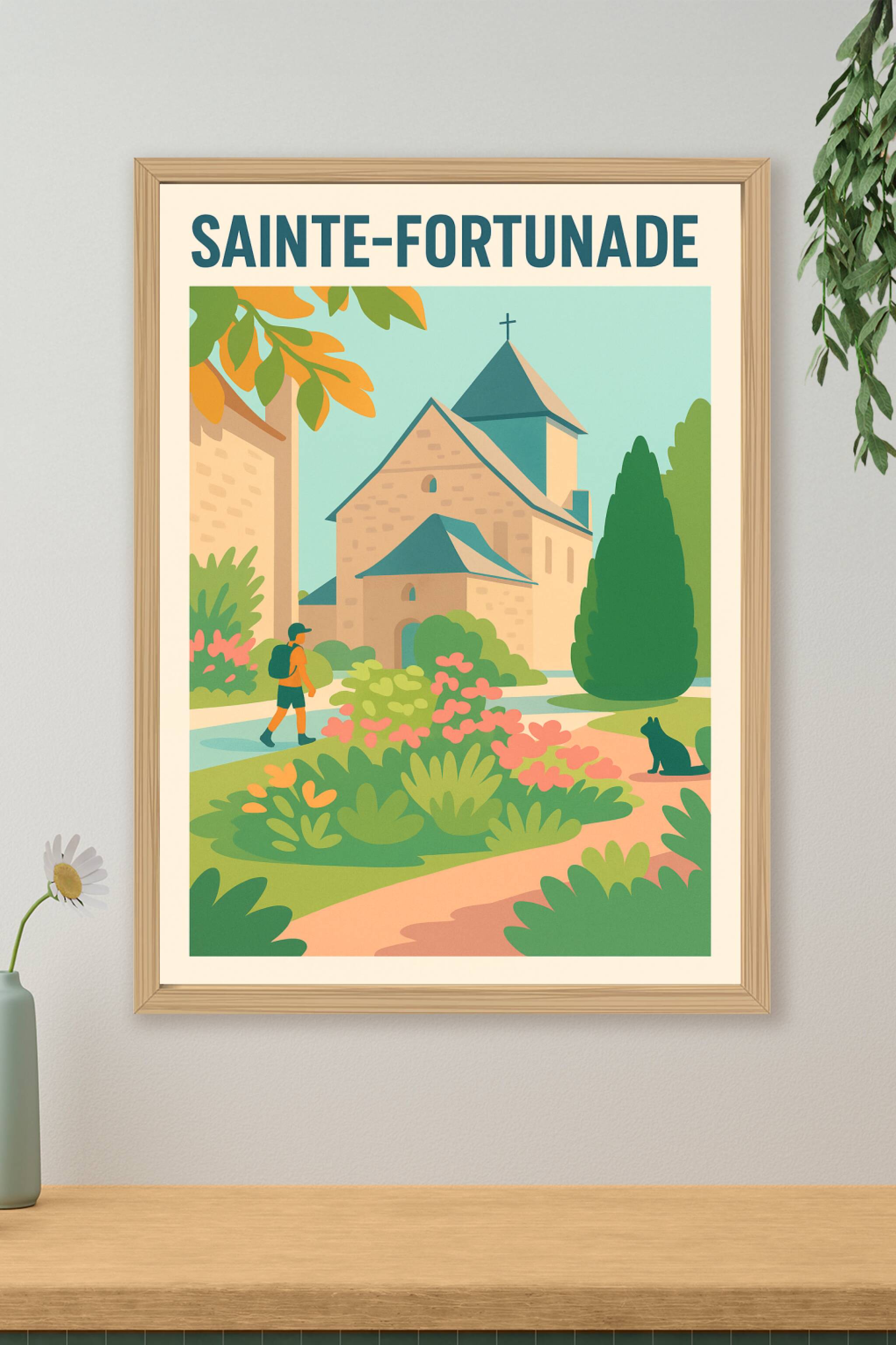 Affiche de Sainte-Fortunade - Un havre de paix verdoyant