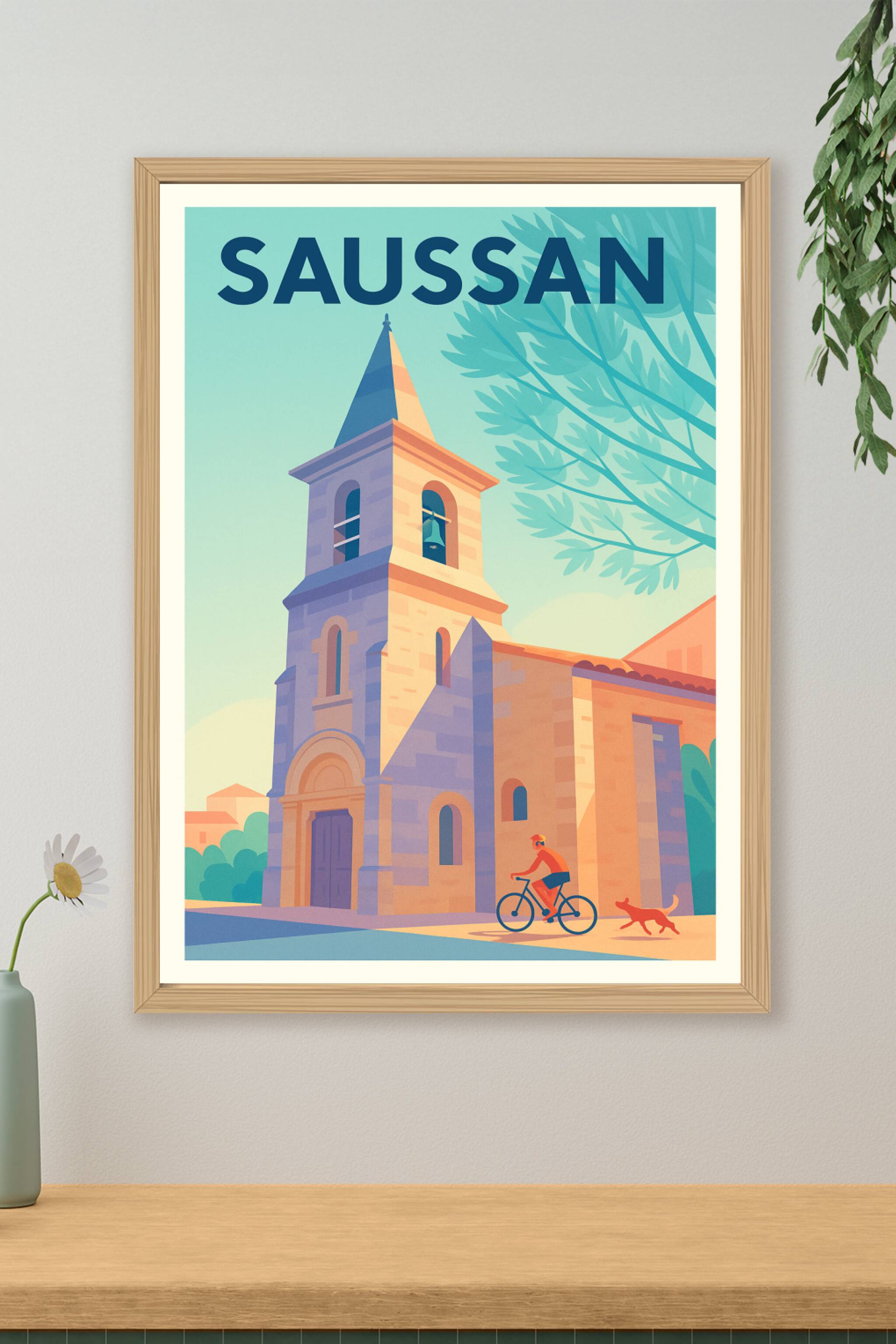 Affiche de Saussan - Charme et quiétude en lumière douce
