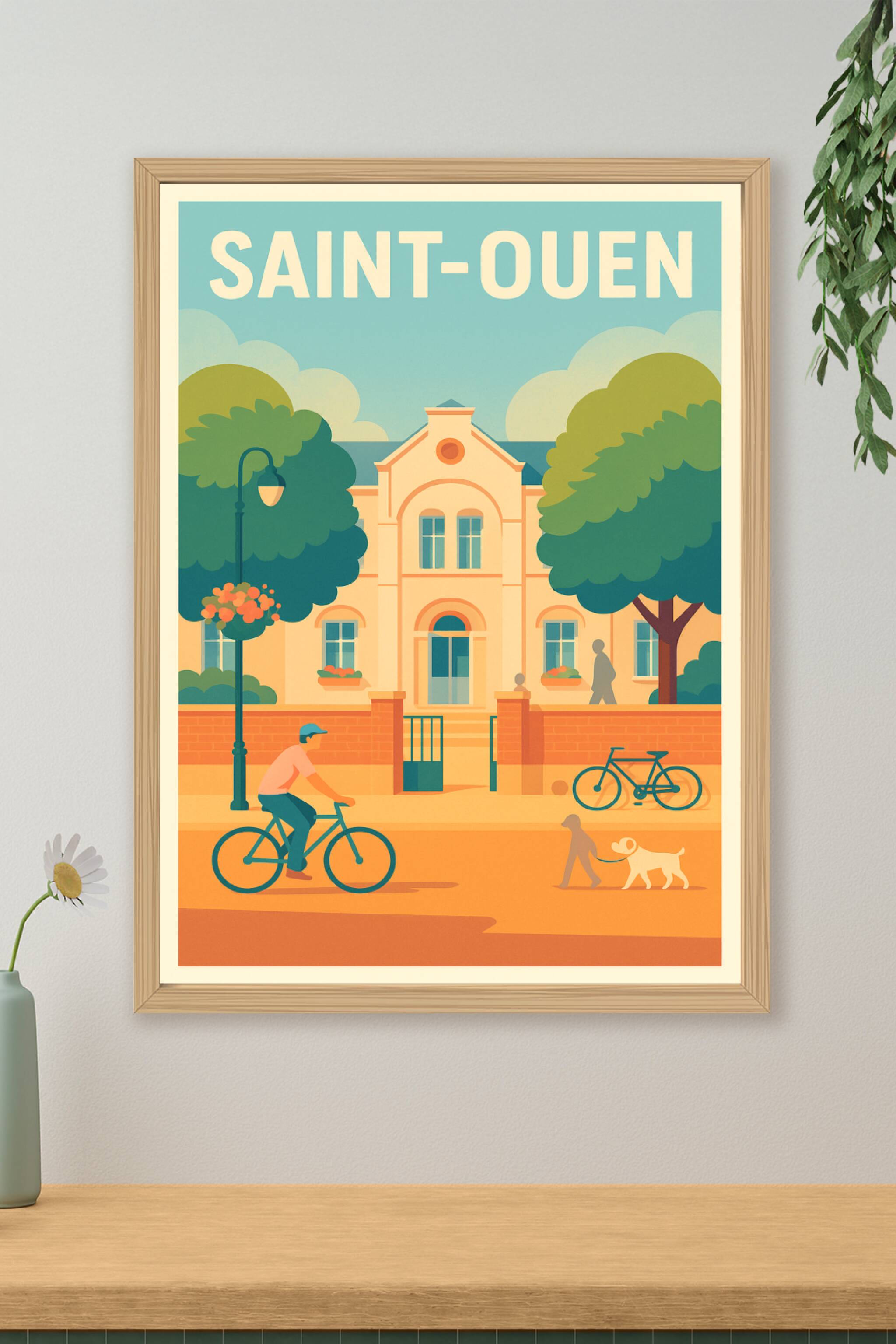 Affiche de Saint-Ouen - Charme urbain et douceur de vivre