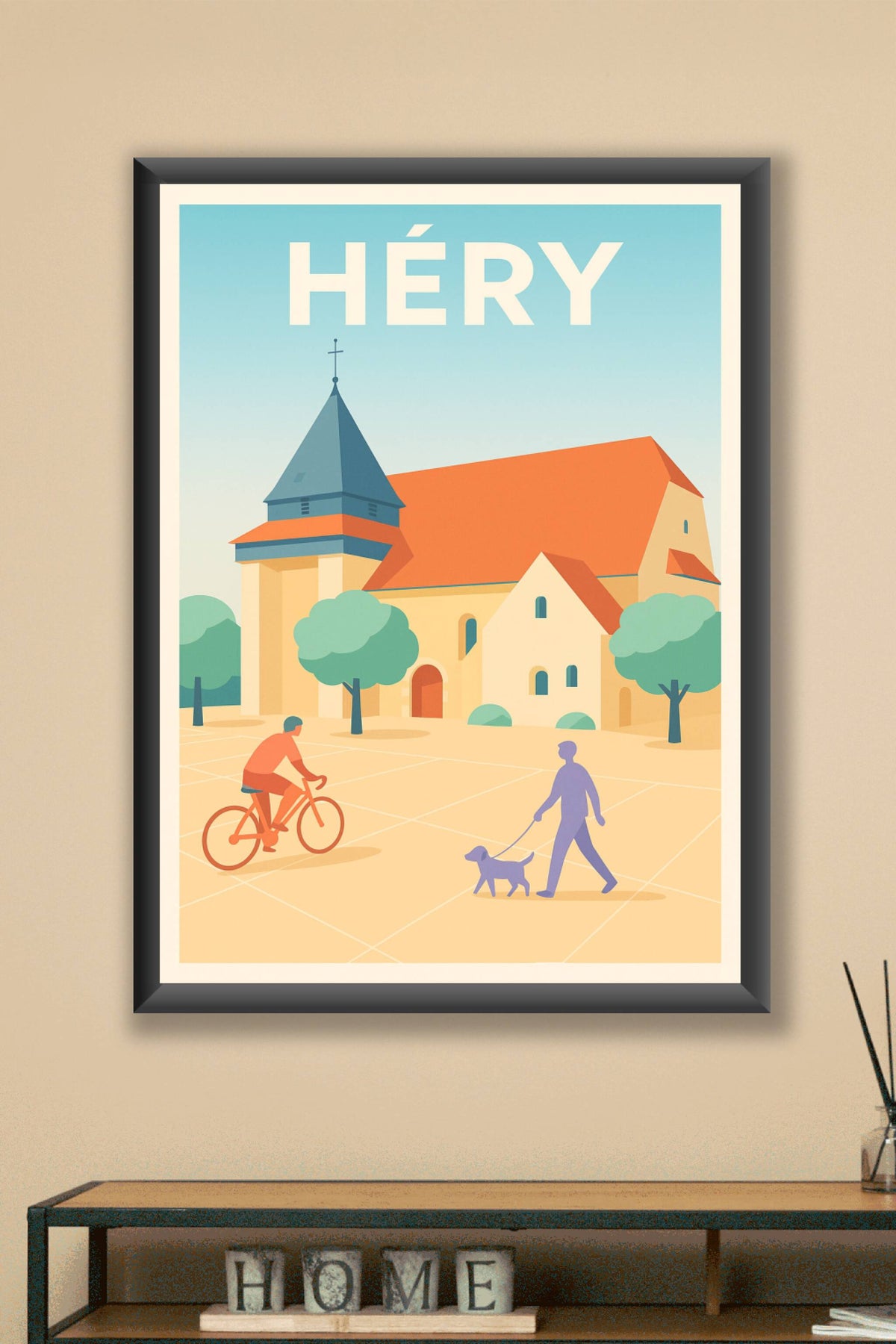 Affiche de Héry - Charme paisible et vie de village